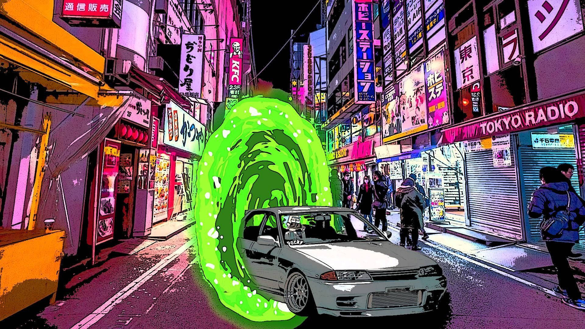 JDM美学 リック・アンド・モーティ アート 壁紙