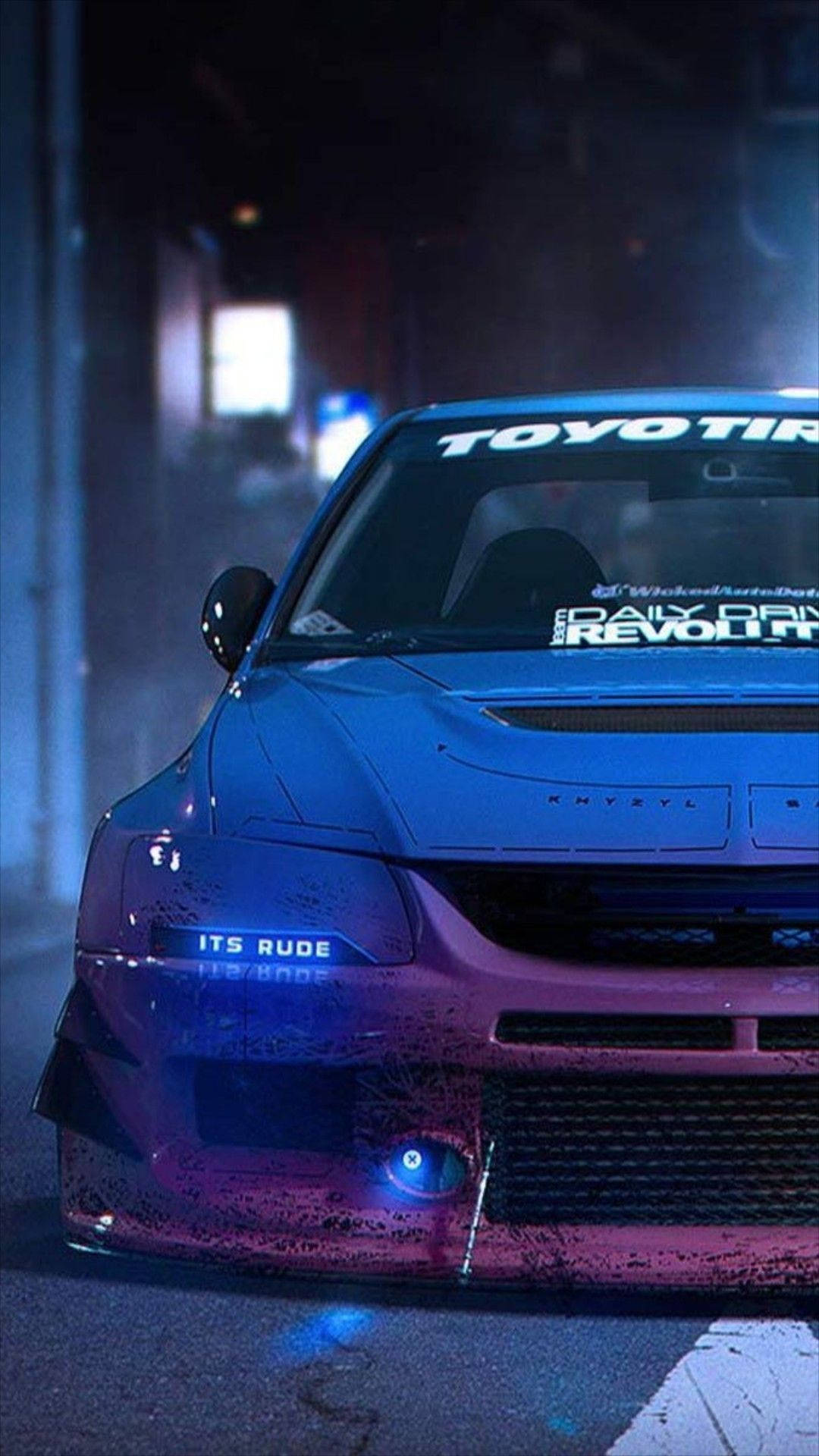 JDMスタイルの三菱レーサー 壁紙