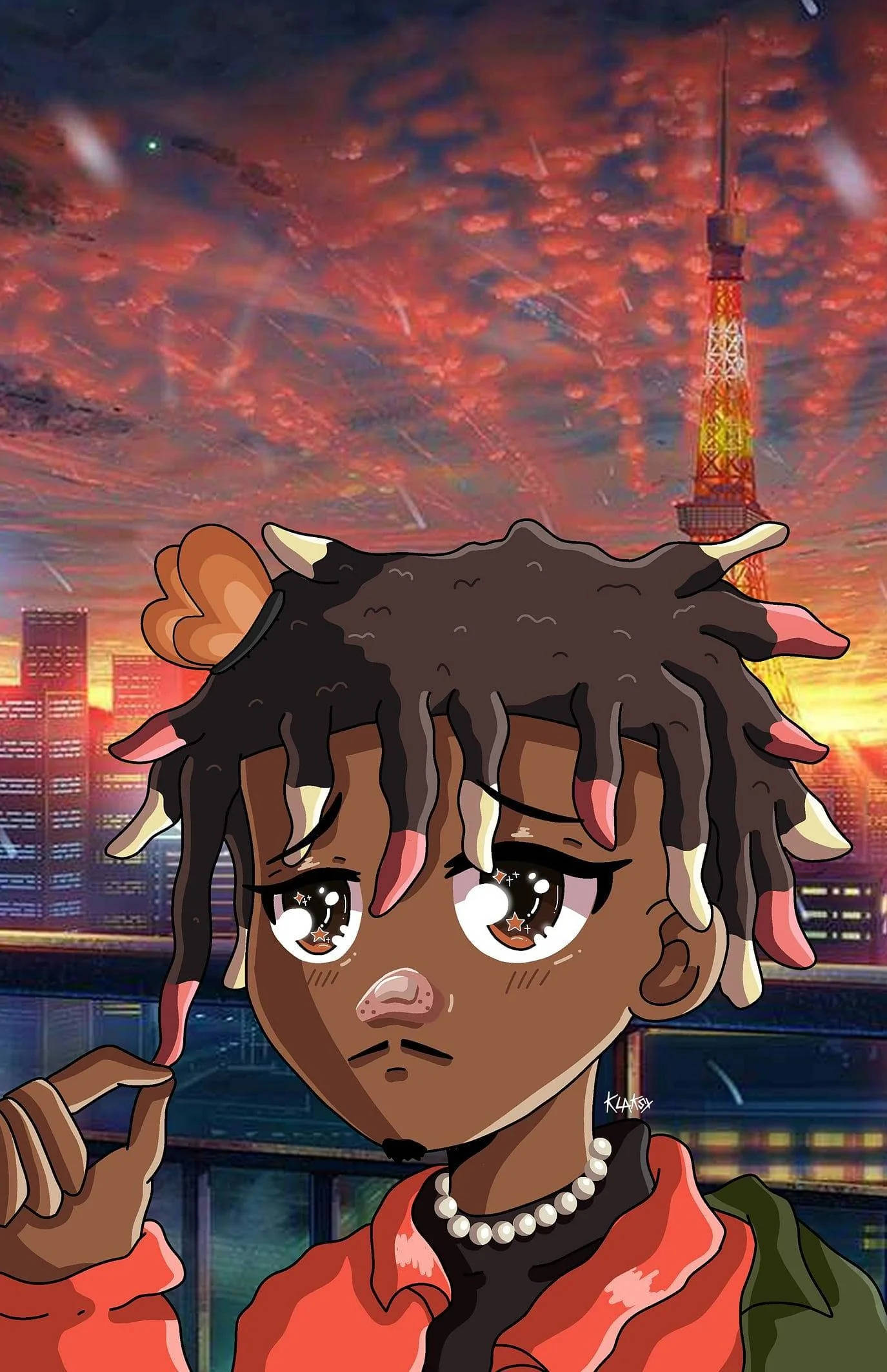 Juice Wrld アニメ 夕焼け空 壁紙