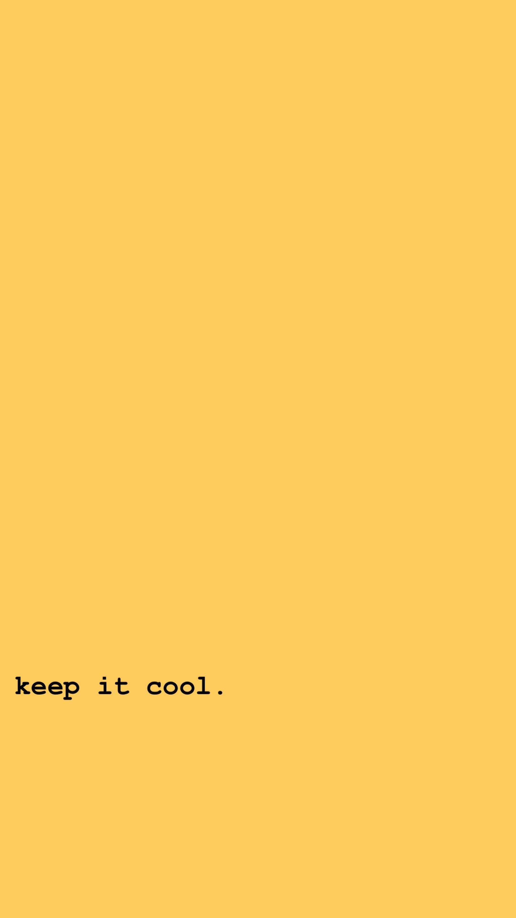 Keep It Cool パステルイエロー アート 壁紙
