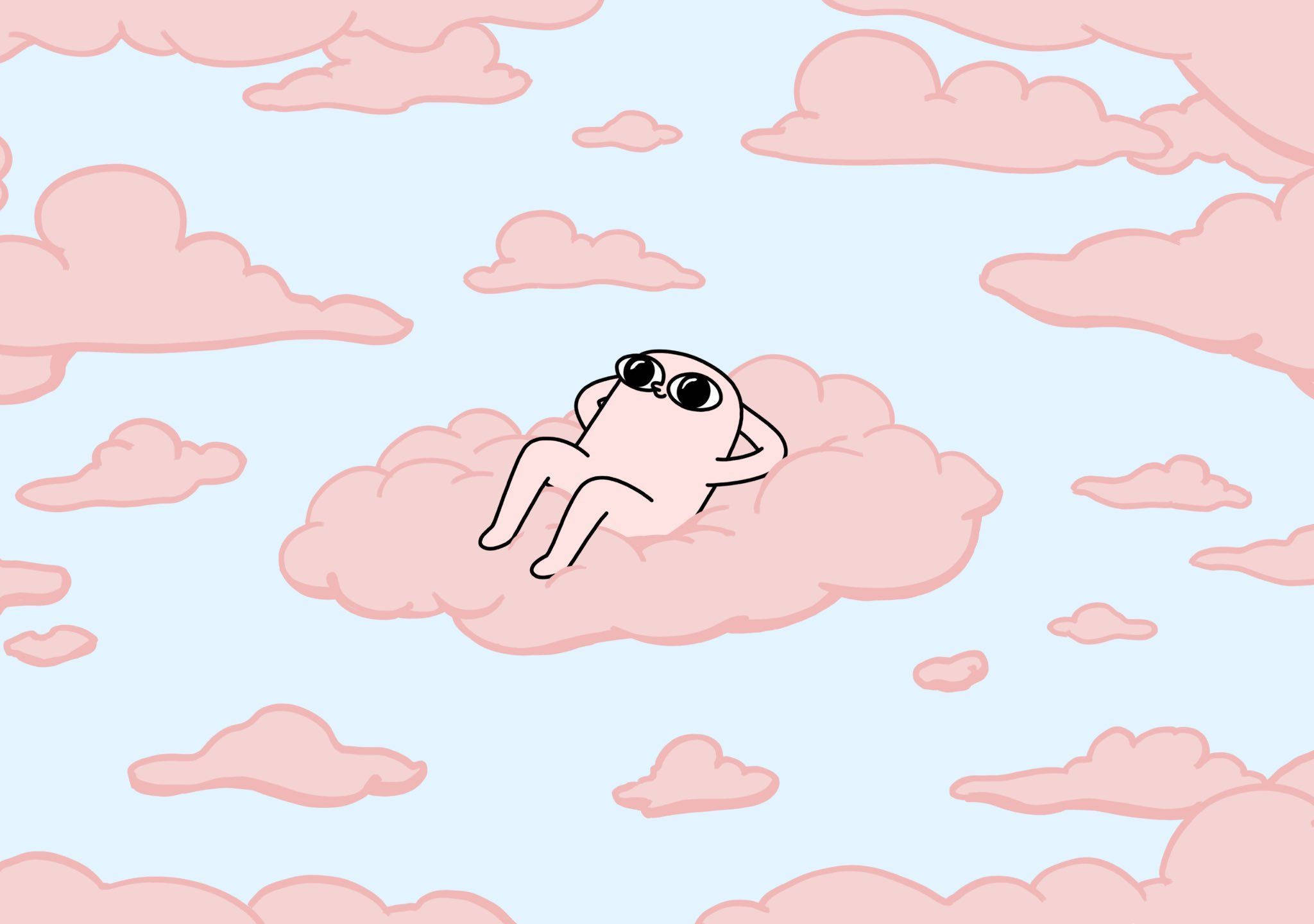 Ketnipz ピンクの雲の上でくつろぐ Pinterest エステティック 壁紙