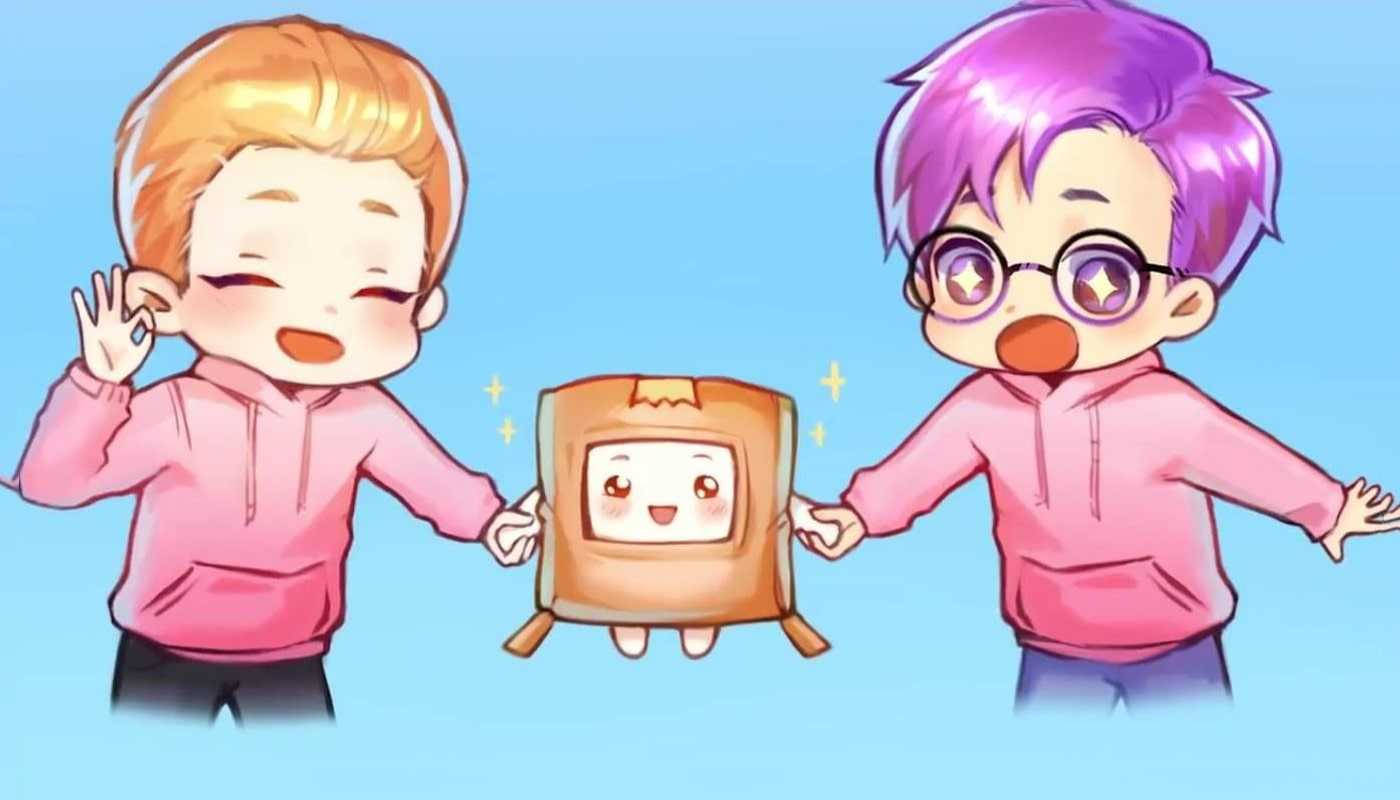 LankyBox Boxy アニメーション アダムとジャスティン 壁紙