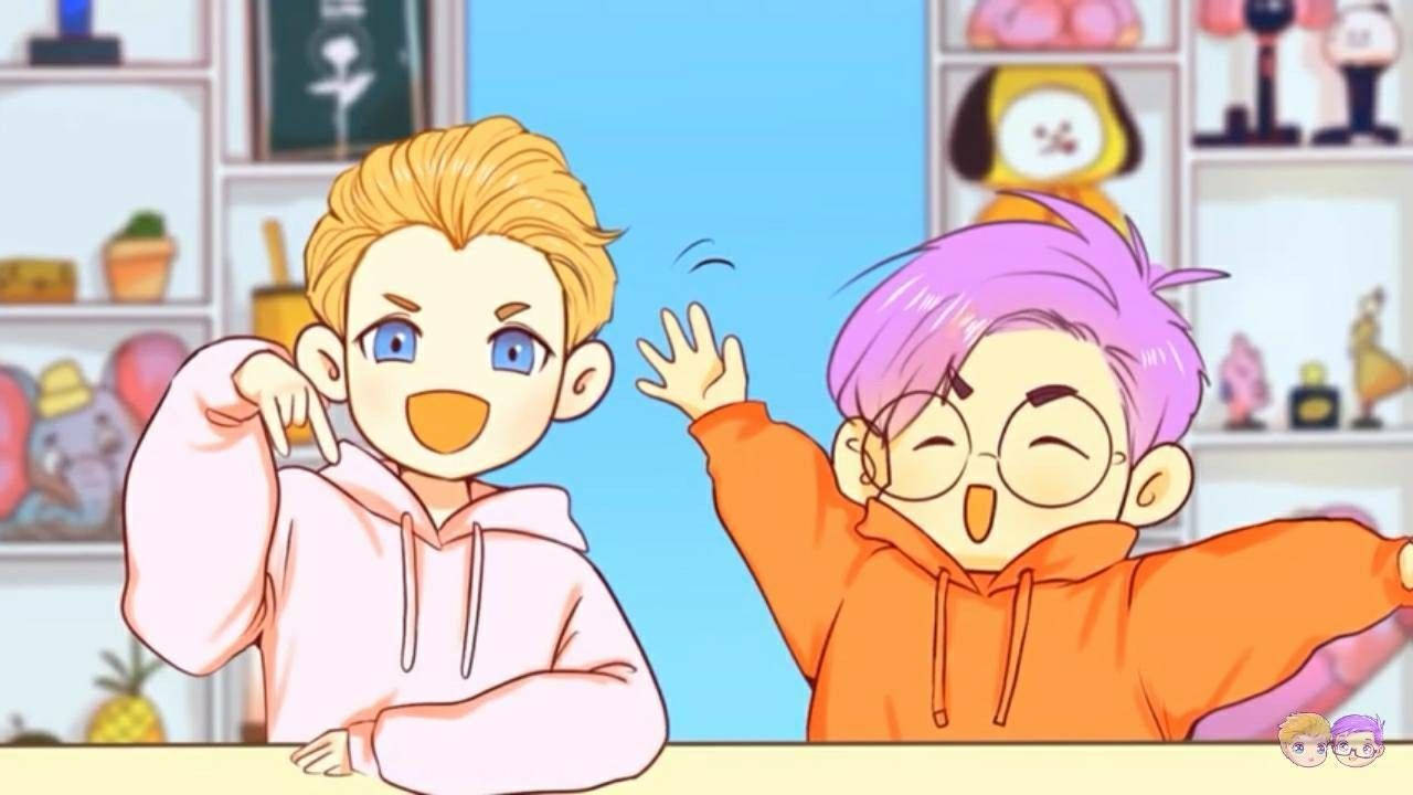 LankyBox アニメーション アダムとジャスティンのアートワーク 壁紙