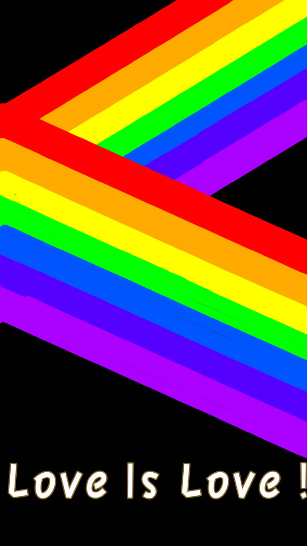 ジグザグレインボー LGBT スマホ壁紙 壁紙