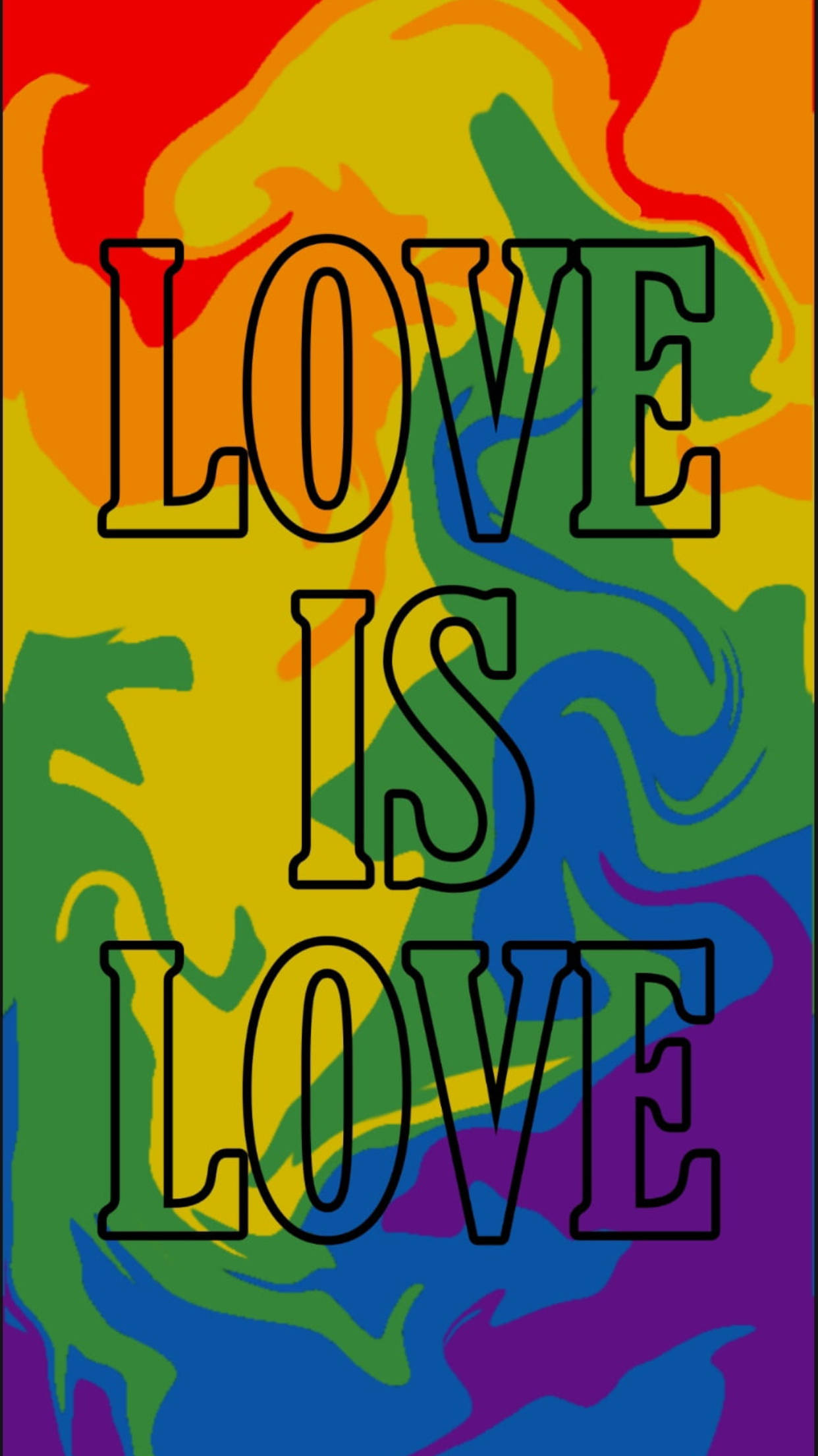 抽象的なLove Is Love LGBTスマホ壁紙 壁紙