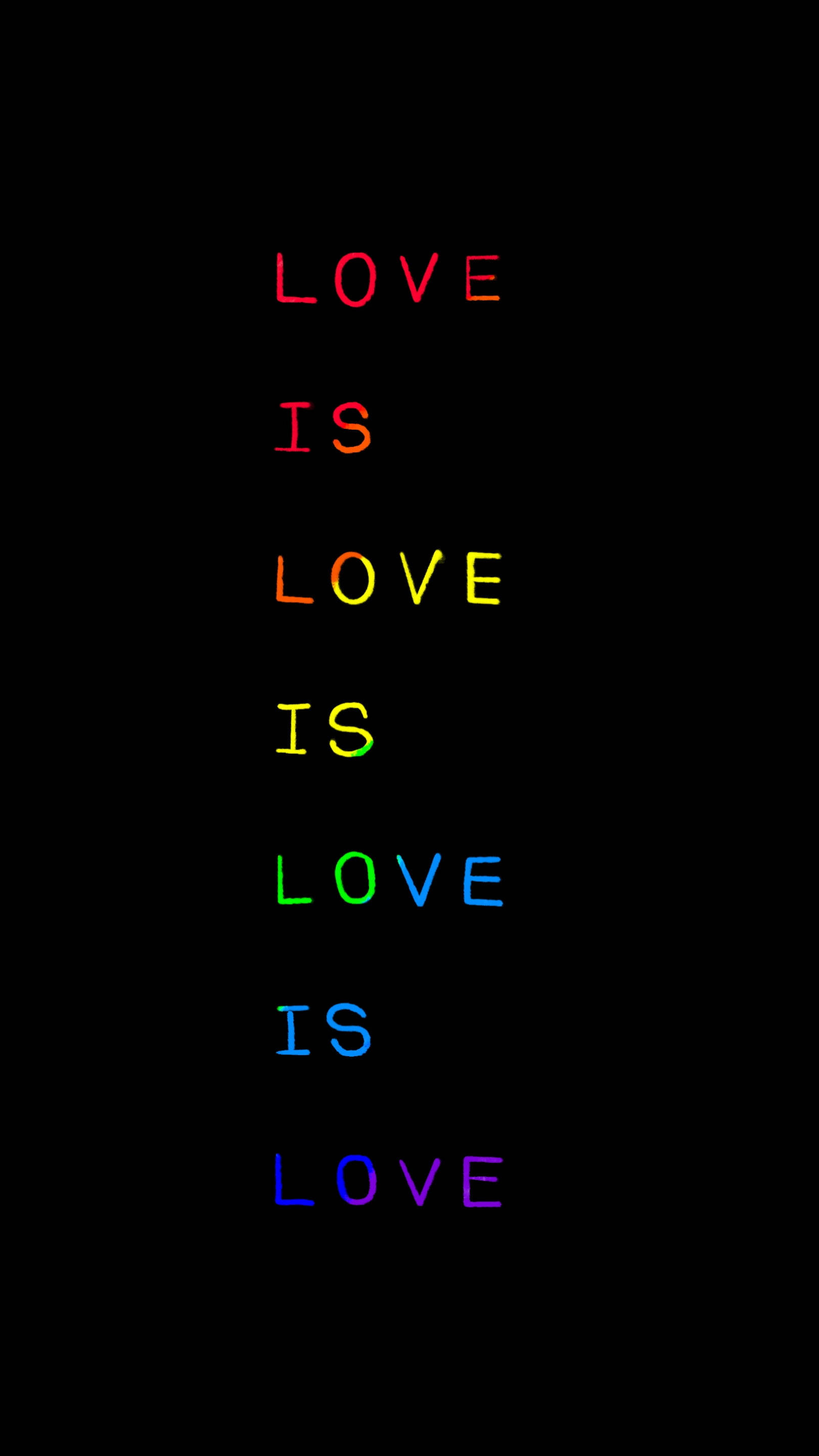 Love Is Love テキスト LGBT スマホ 壁紙