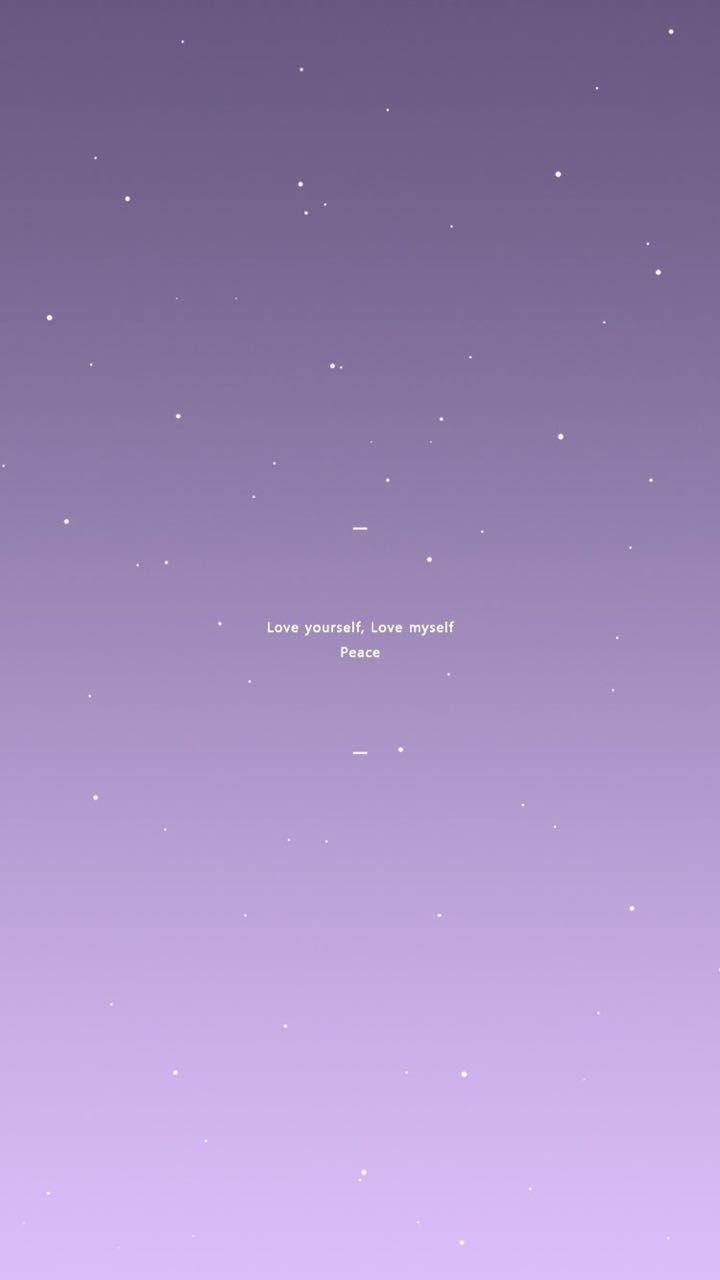 Love Yourself パステルパープル Tumblr 壁紙