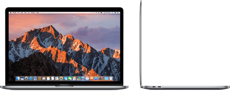Mac Book Pro 正面と側面からのビュー 壁紙