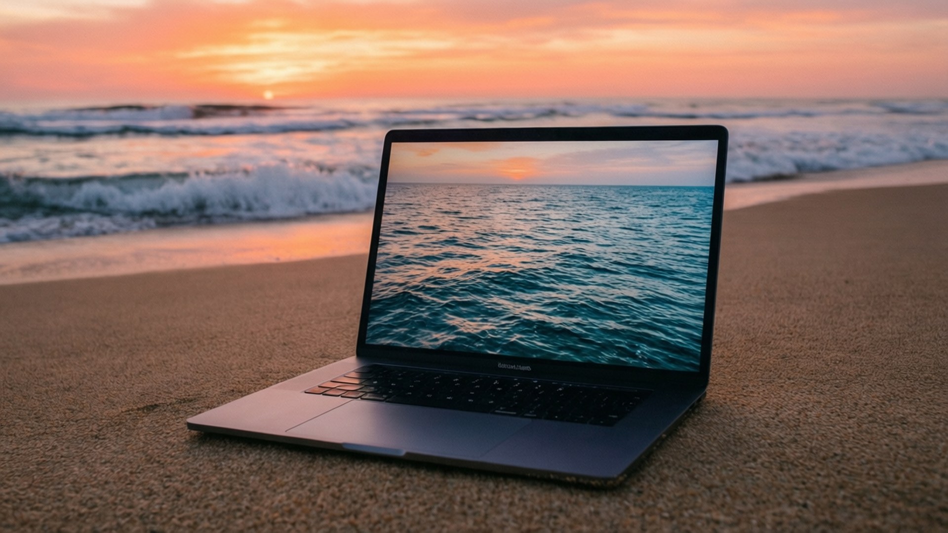 ビーチサンライズMacBook 壁紙