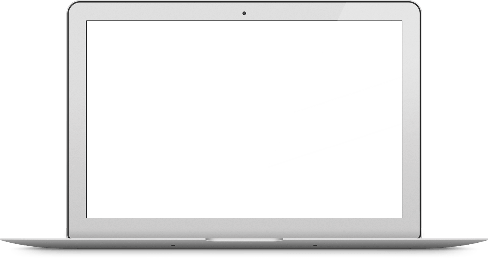 シルバーのMacBookを開いたブランク画面 壁紙