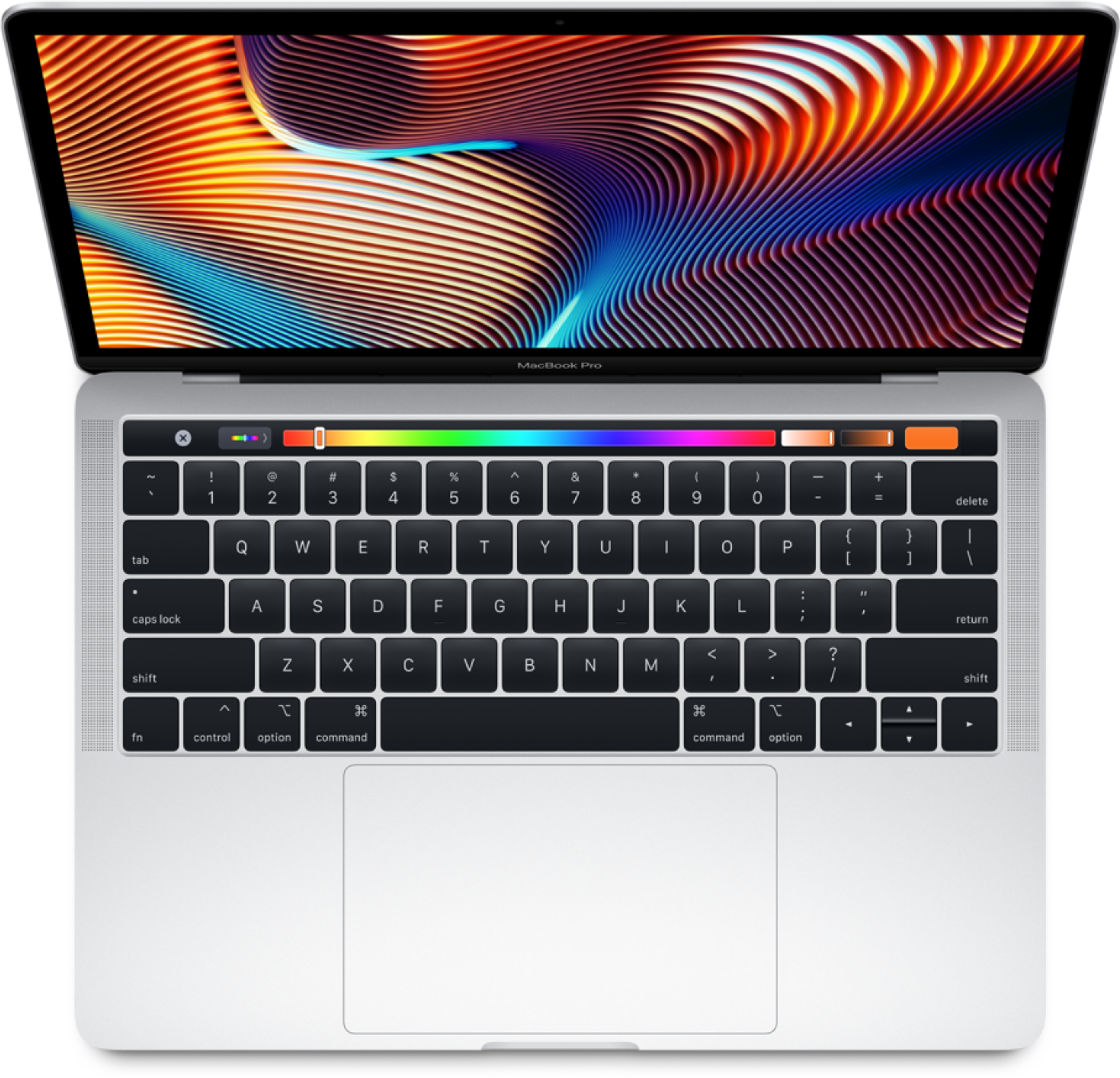 MacBook Pro Touch Bar 俯视图 壁紙