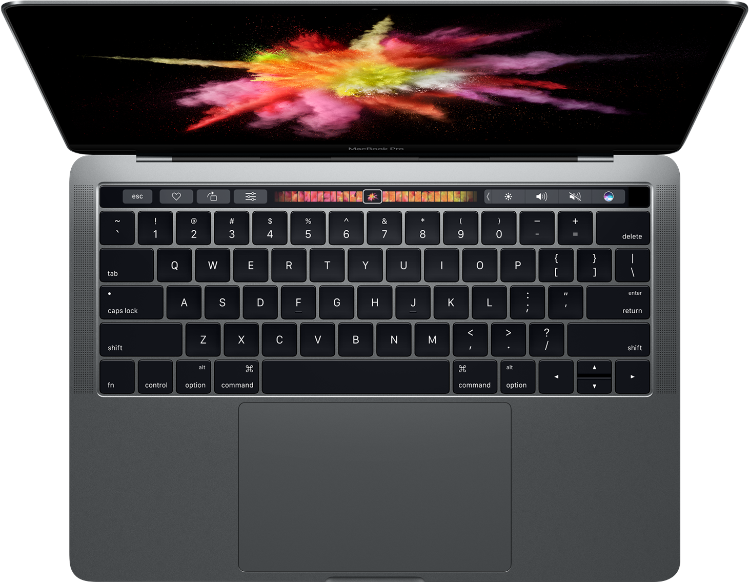 MacBook Pro Touch Bar搭載 上面からの眺め 壁紙