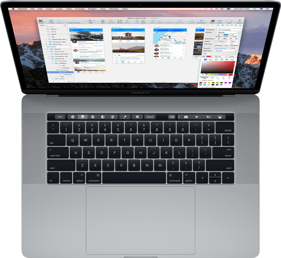 MacBook Pro（Touch Bar搭載）オープン 壁紙