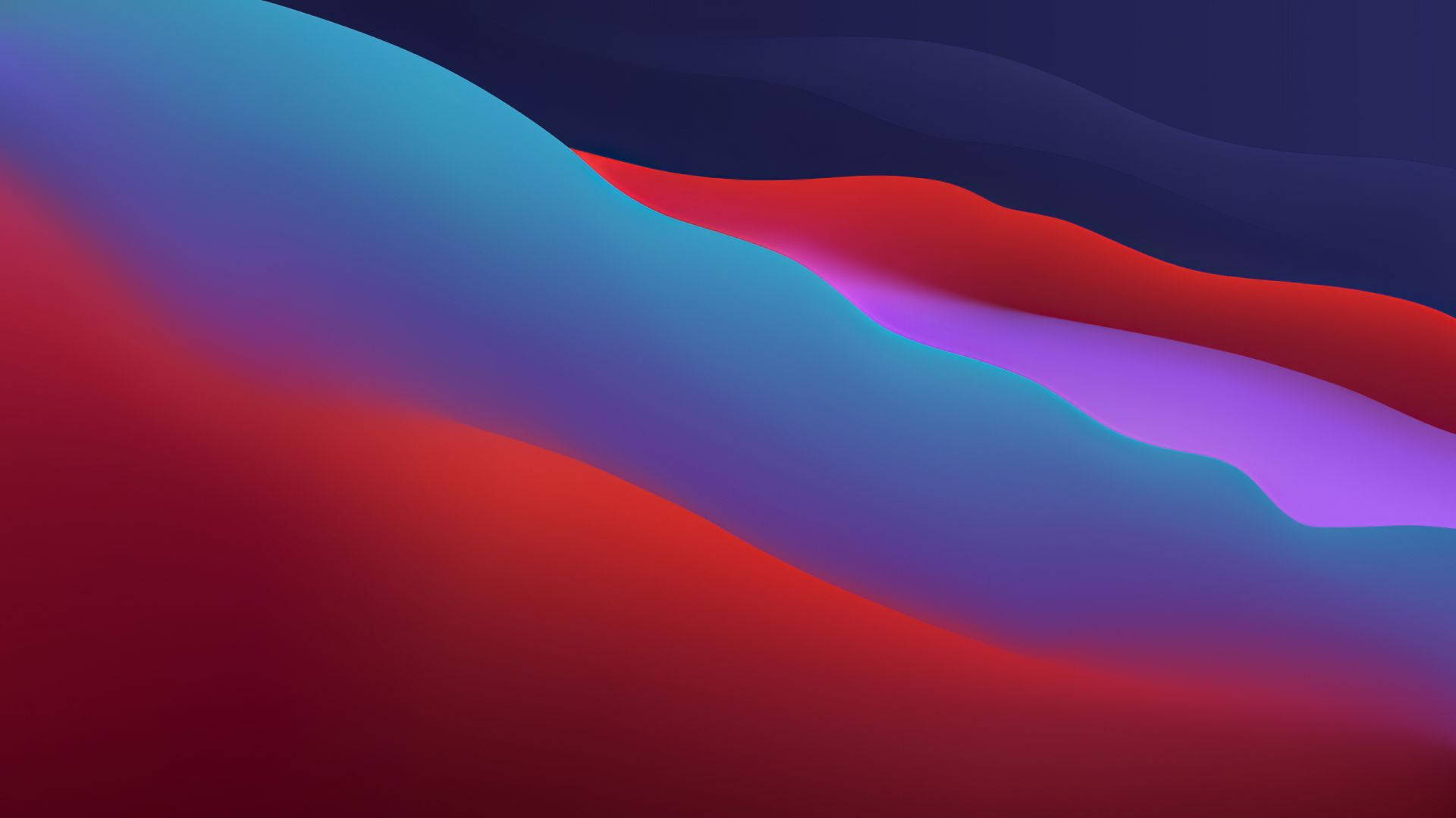 macOS Big Sur 赤と青の波 壁紙