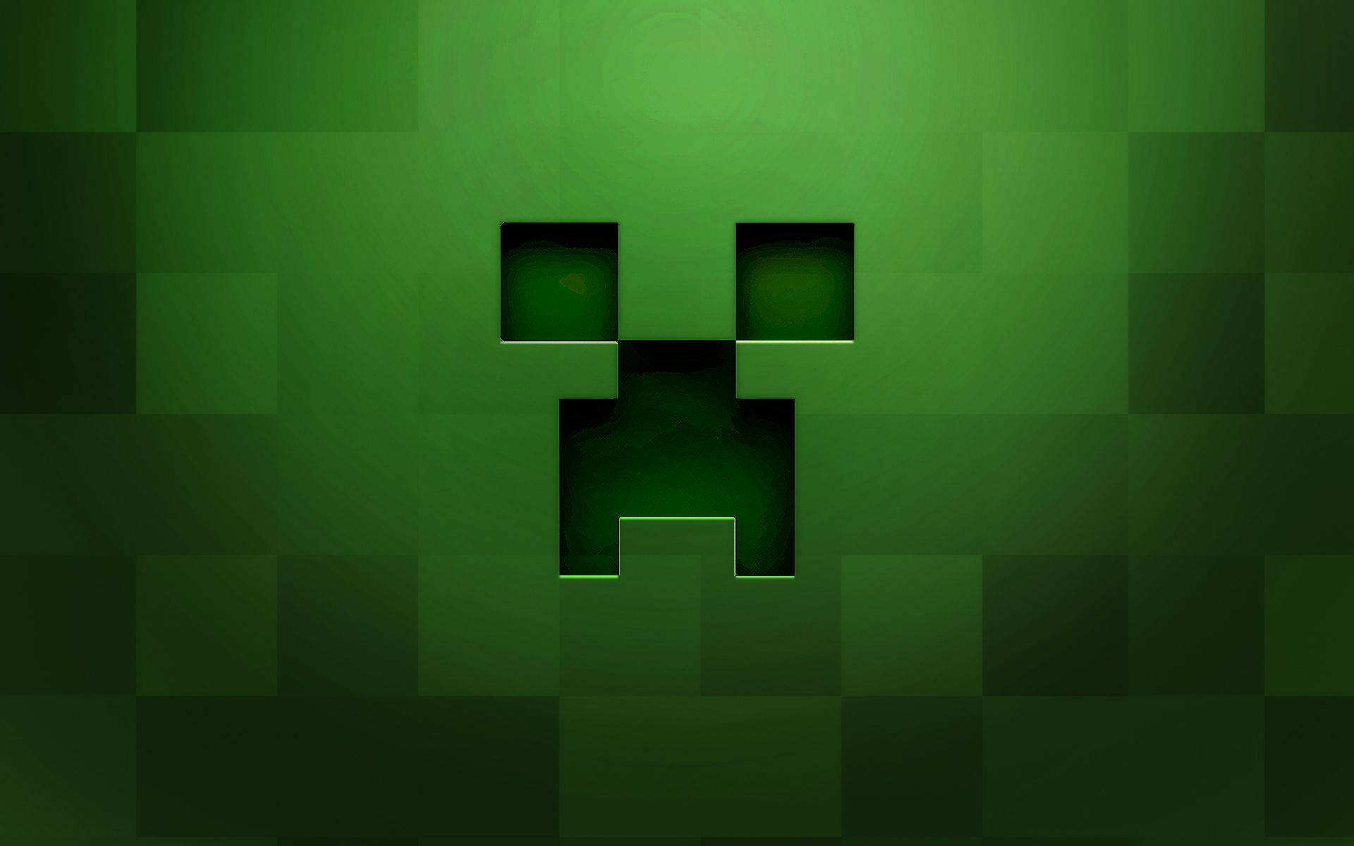 Minecraftの緑のクリーパーの顔 壁紙