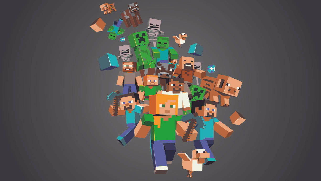 Minecraftのモブとアイテムの魔法の世界を探検しよう 壁紙