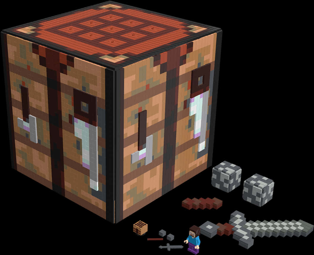 Minecraft_ 作業台と道具 壁紙