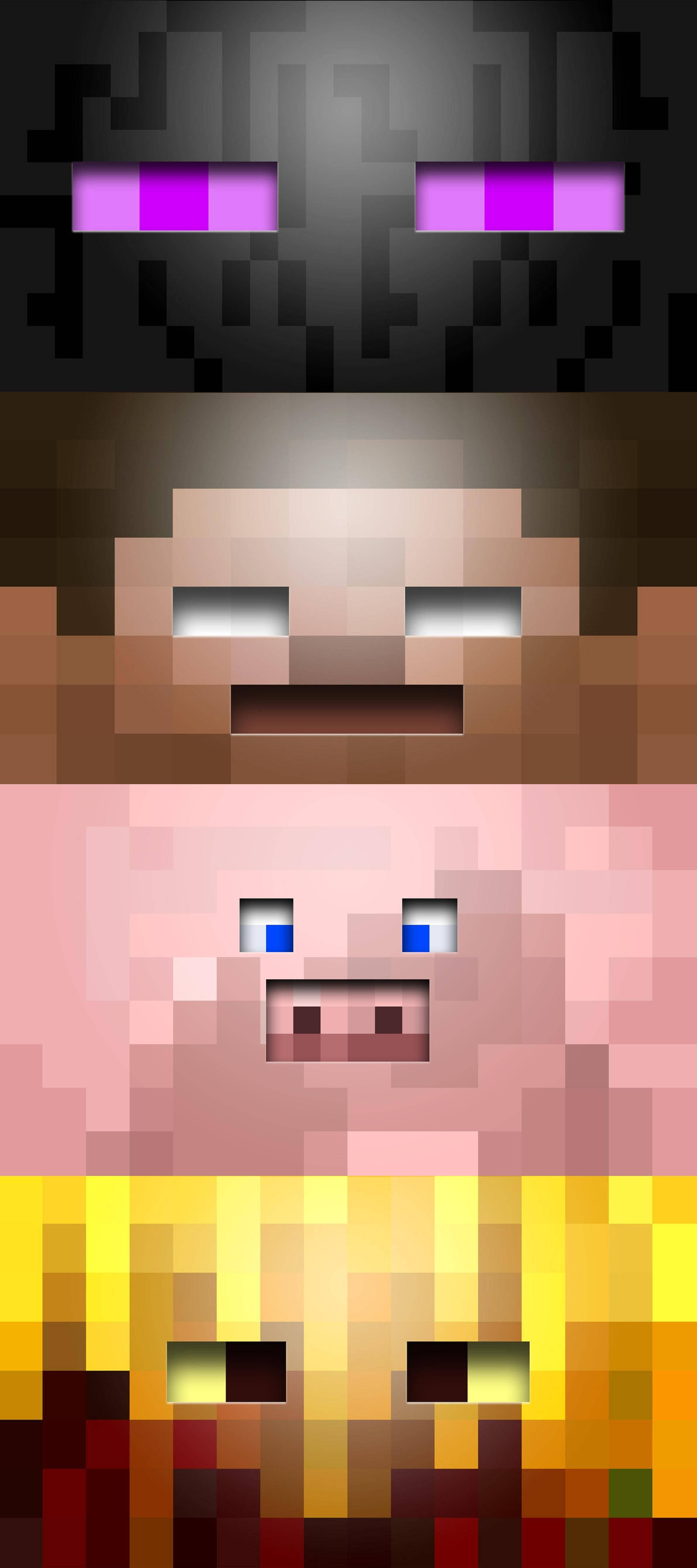 Minecraft フォン かわいい目のキャラクター 壁紙