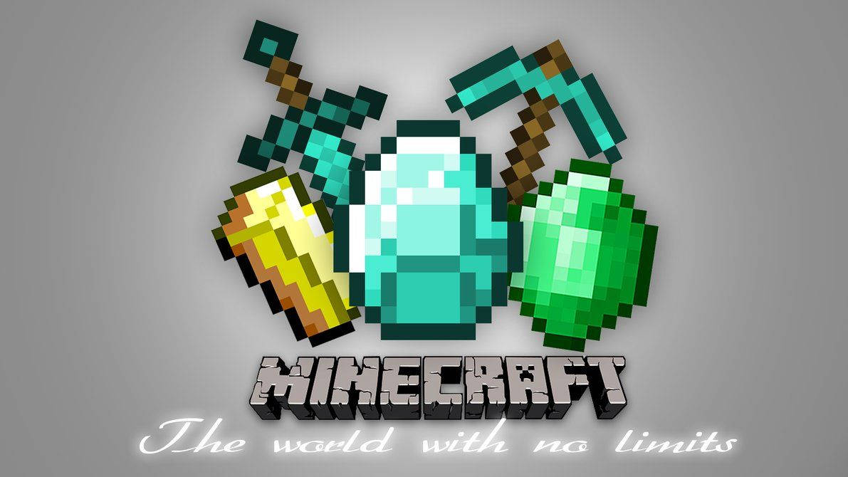 ピクセル化された Minecraft 宝物 アイテム 壁紙