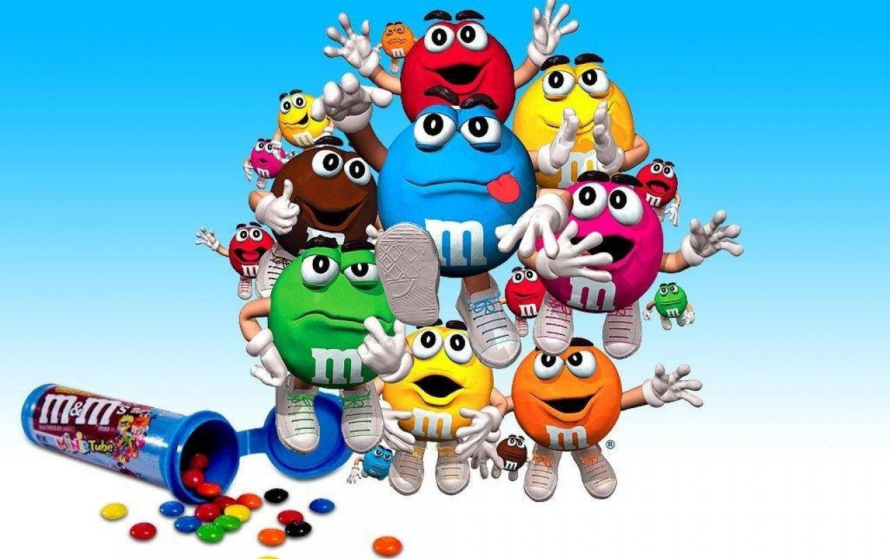 Mms カラフルなチョコレートキャラクター詰め合わせ 壁紙
