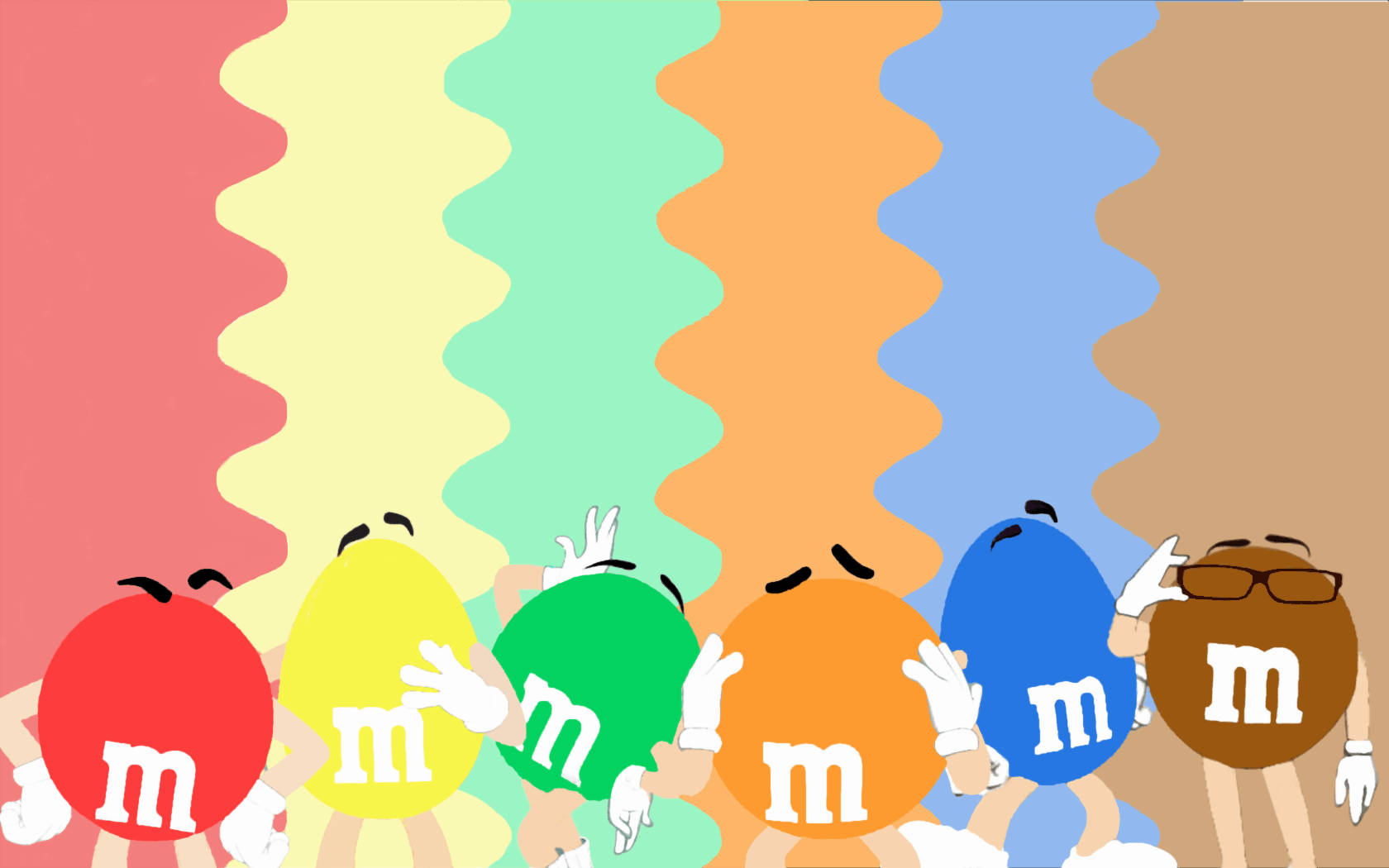 Mmsカラフルキャラクター ベクターアート 壁紙