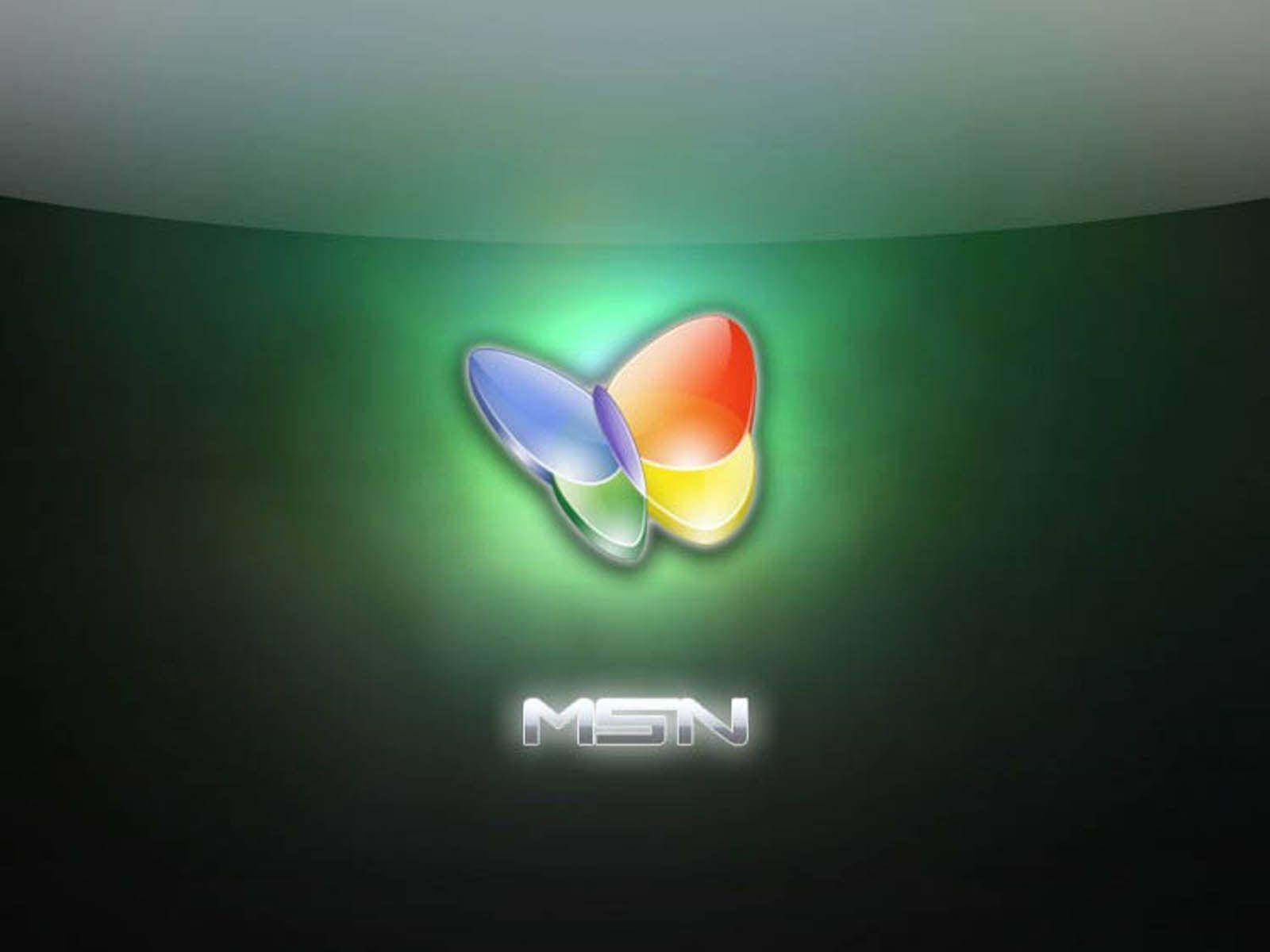 MSN グリーンネオンライト 壁紙