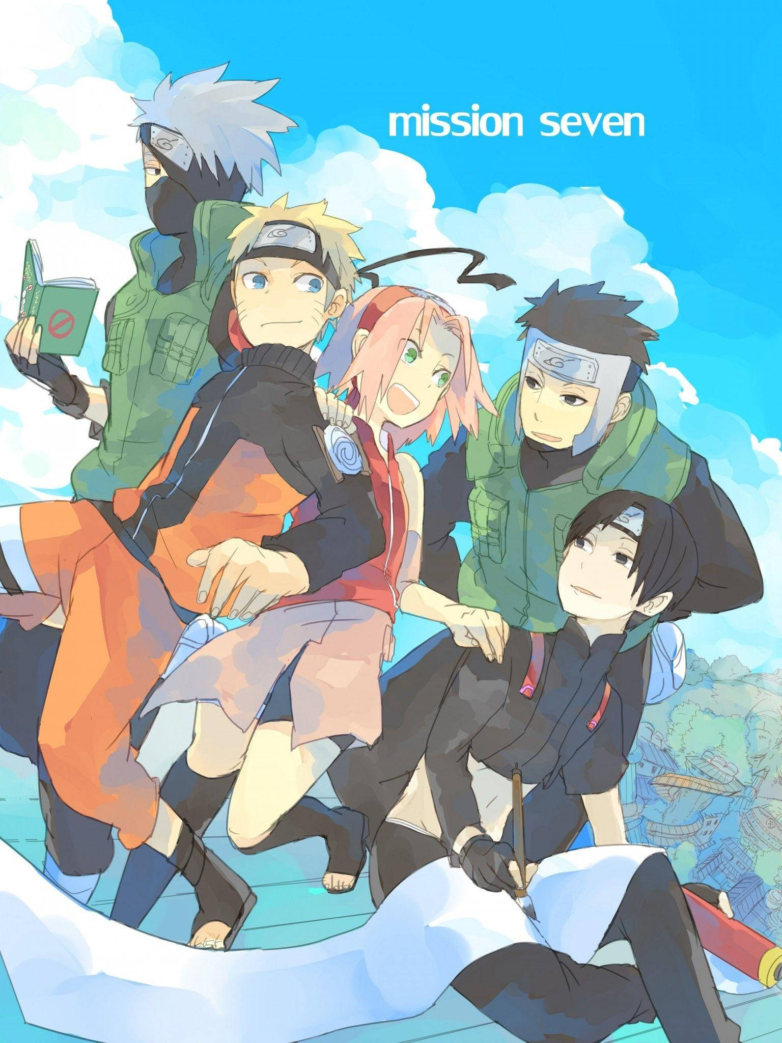 NARUTOキャラクターズ アート風ファンアート 壁紙