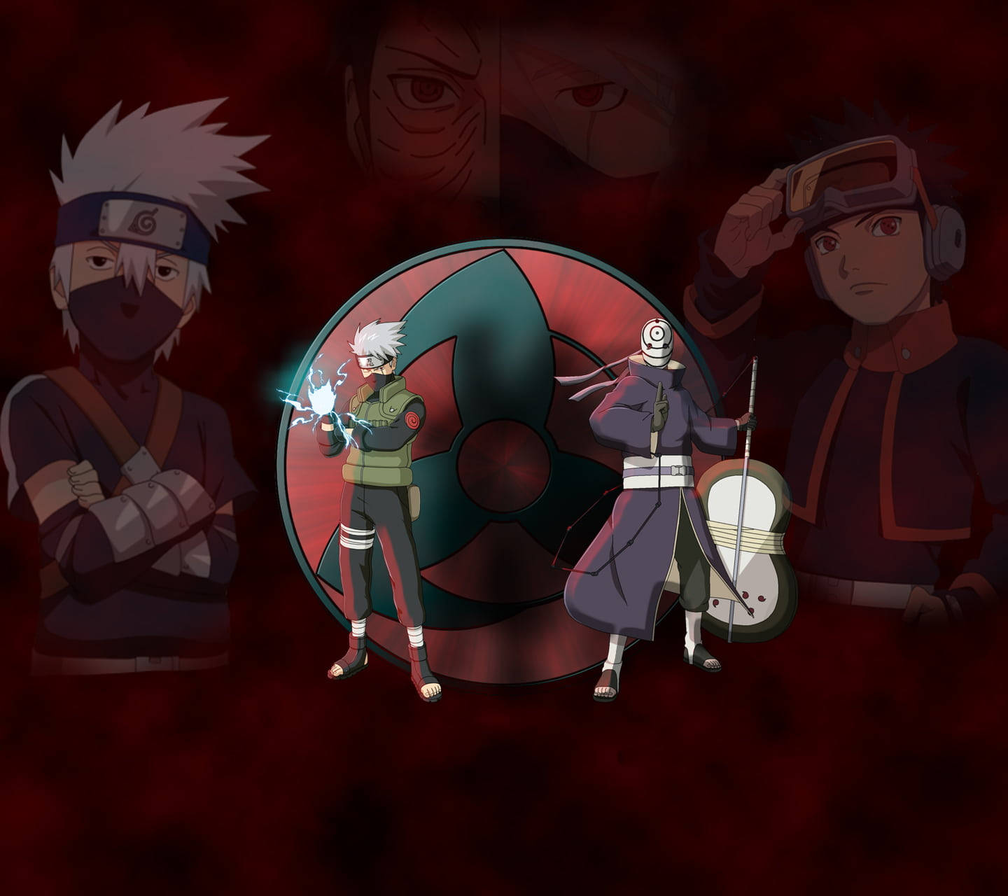 トビとカカシのNARUTOエディット 壁紙