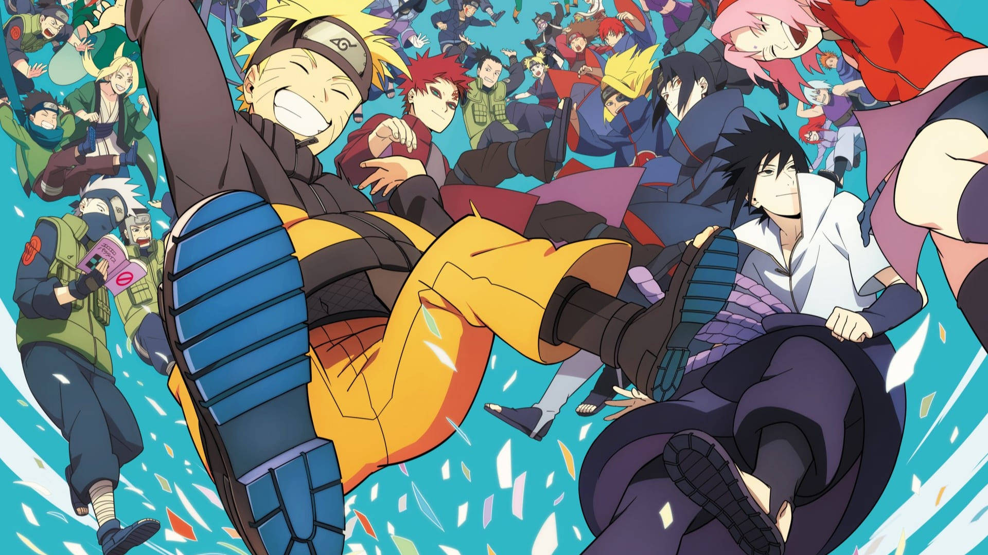 NARUTO疾風伝 空に舞う全キャラクター 壁紙