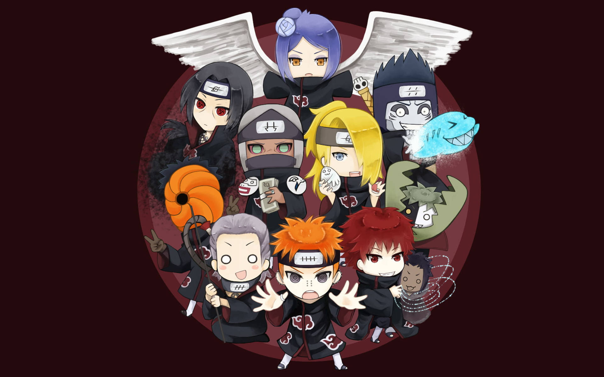 NARUTOキャラクター ミニ暁 壁紙