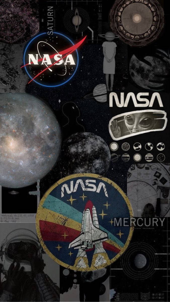 おしゃれなNASAコラージュ iPhone用 壁紙