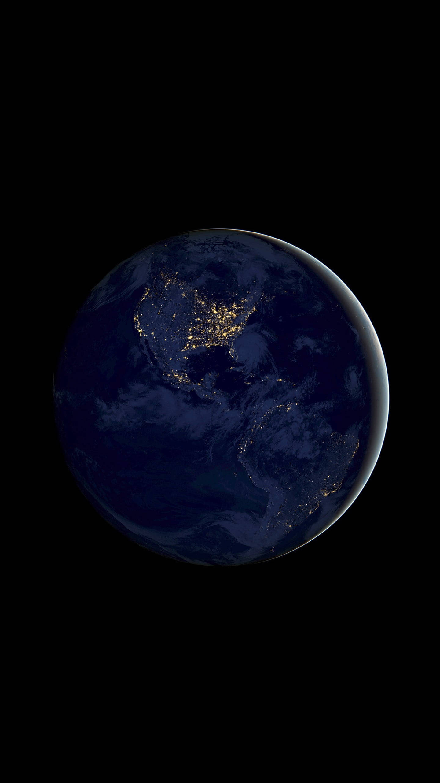 NASA iPhone 夜の地球 壁紙
