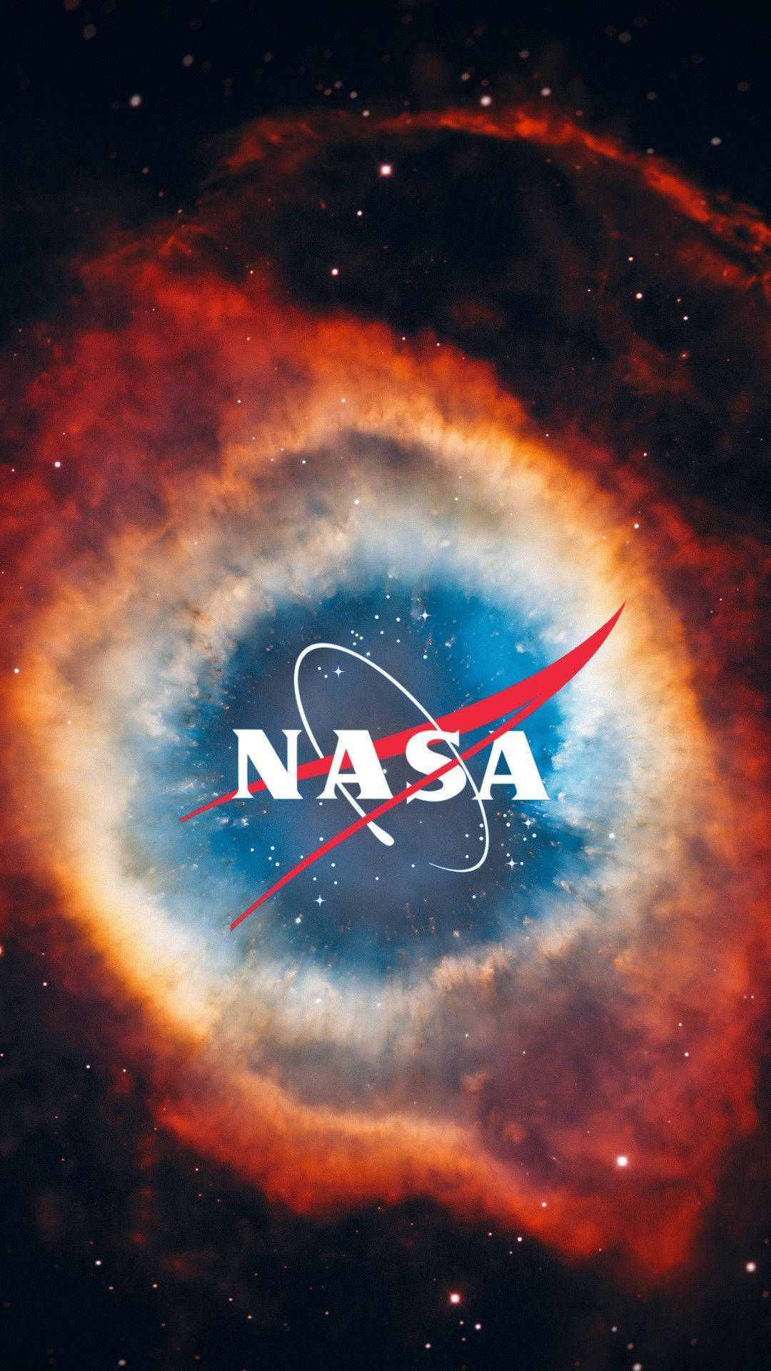 NASAロゴ星雲スタイル iPhone用 壁紙
