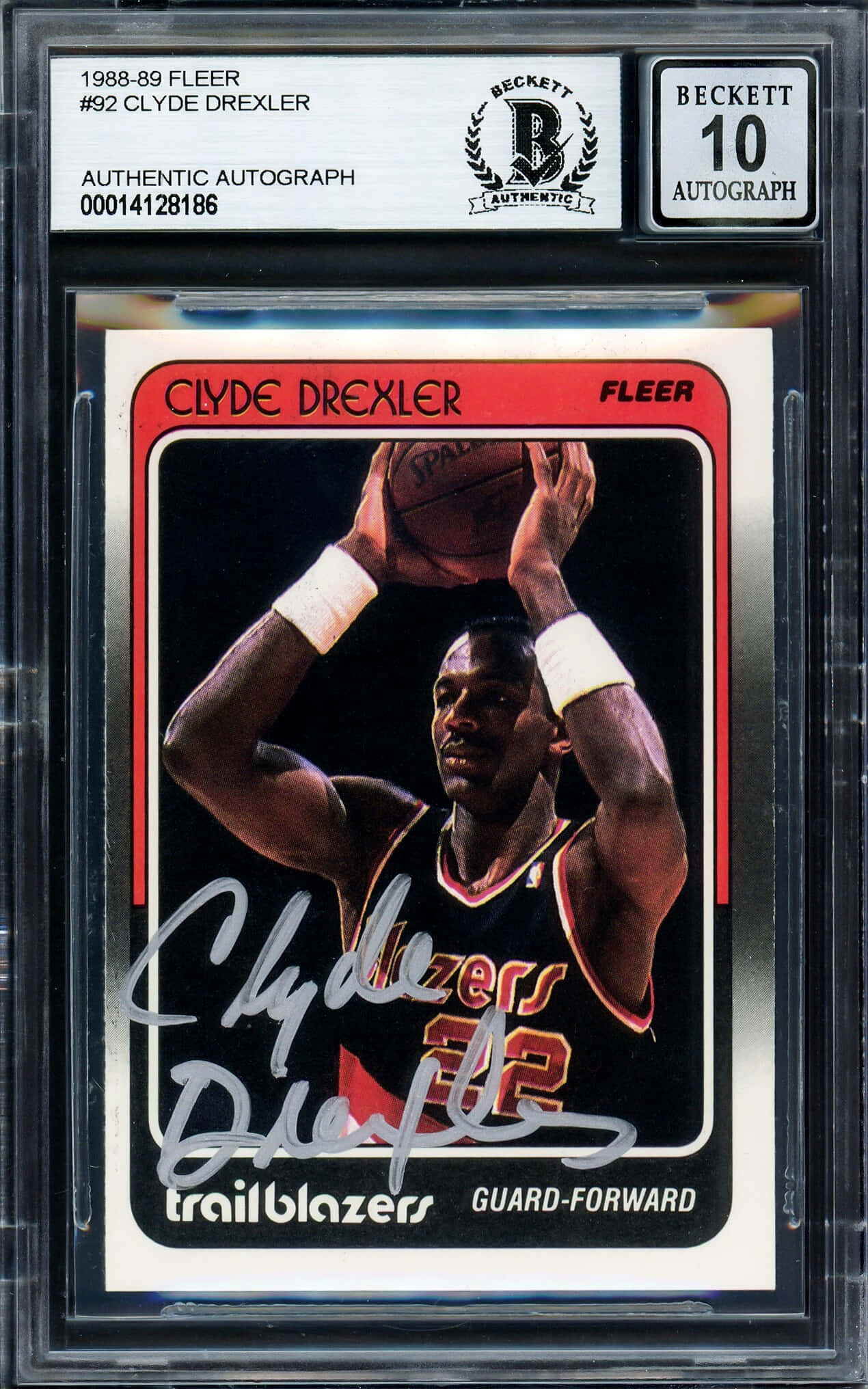 クライド・ドレクスラー NBA直筆サイン入りフォトカード 壁紙