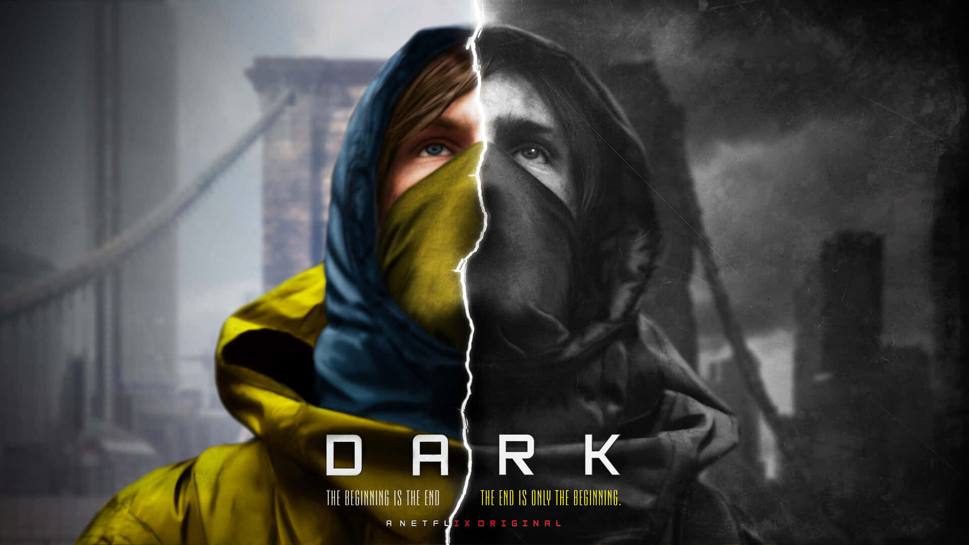 Netflixオリジナルシリーズ『ダーク』のスプリットポスター 壁紙