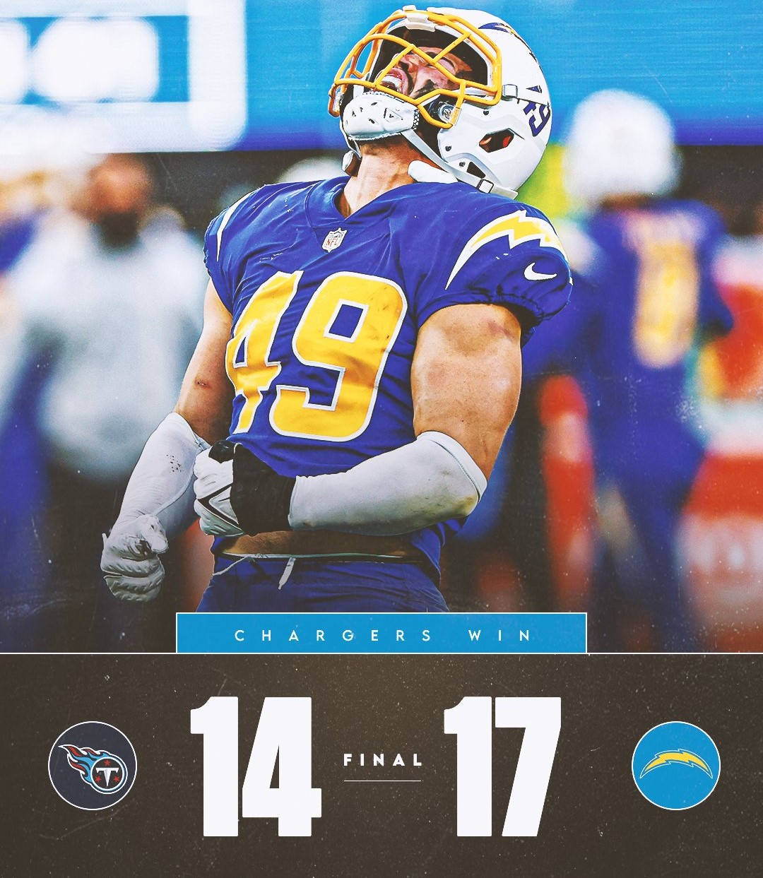 タイタンズ対チャージャーズ NFLスコア 壁紙