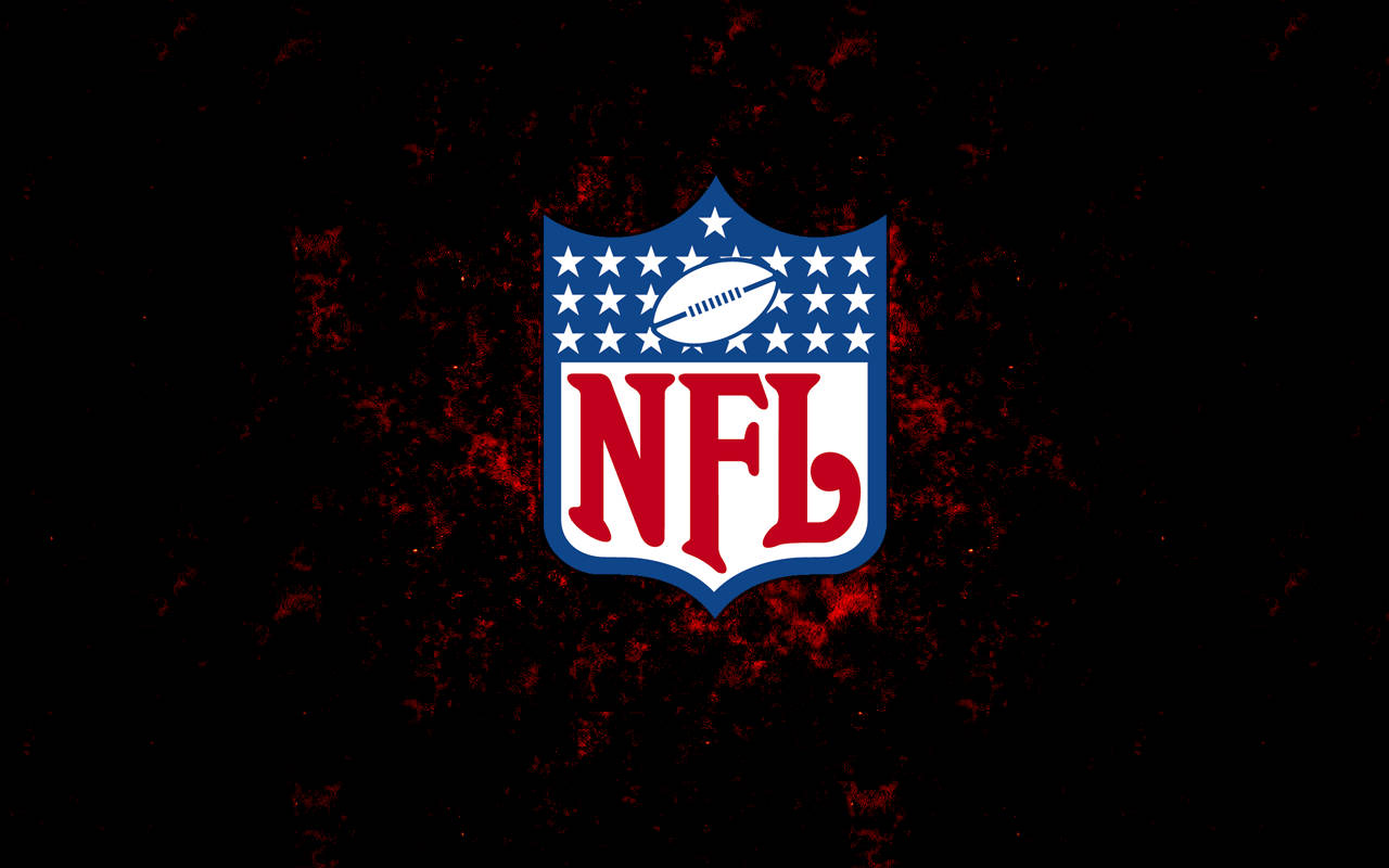 黒背景にNFLフットボールロゴ 壁紙