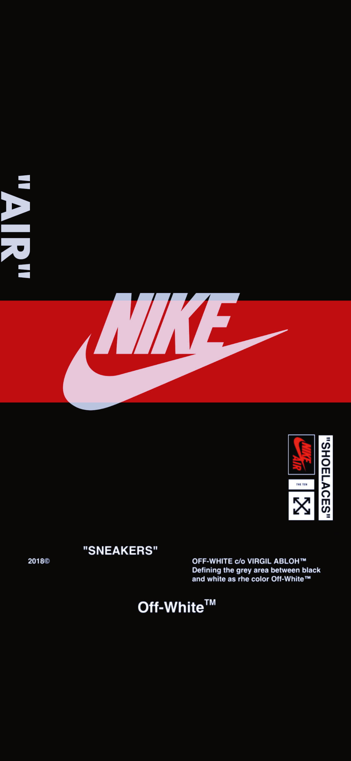 赤いストライプのNike iPhoneロゴ 壁紙