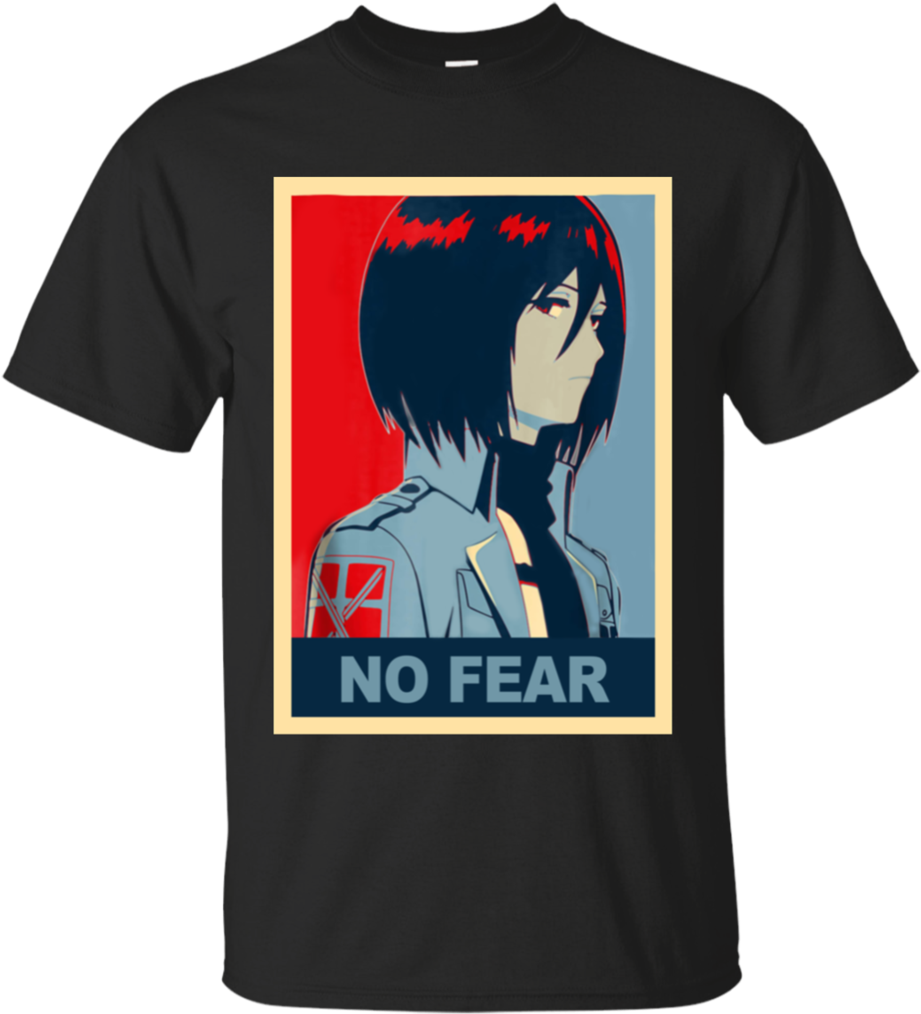 ミカサ・アッカーマン No Fear Tシャツデザイン 壁紙