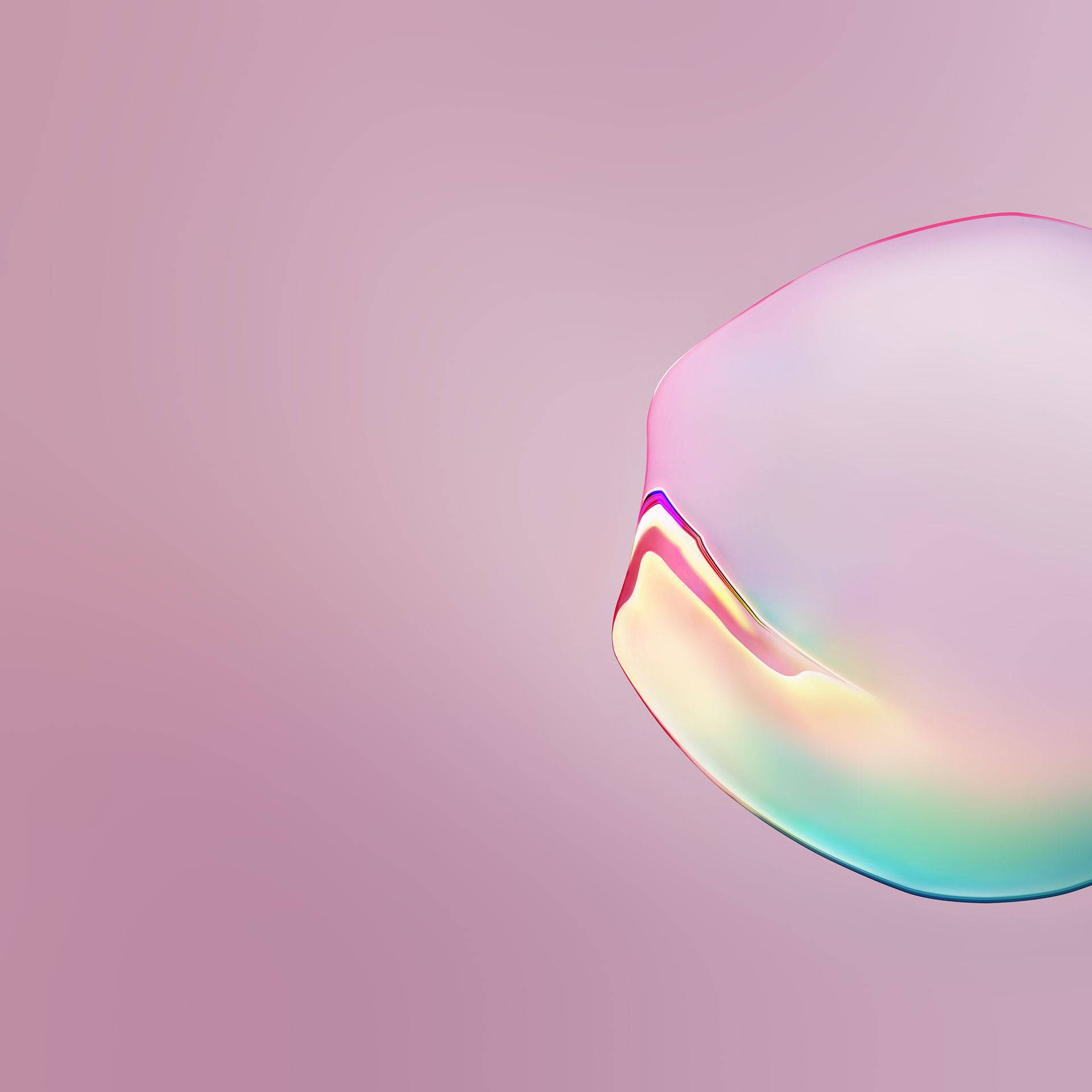 Note 10 ピンクの水滴 壁紙