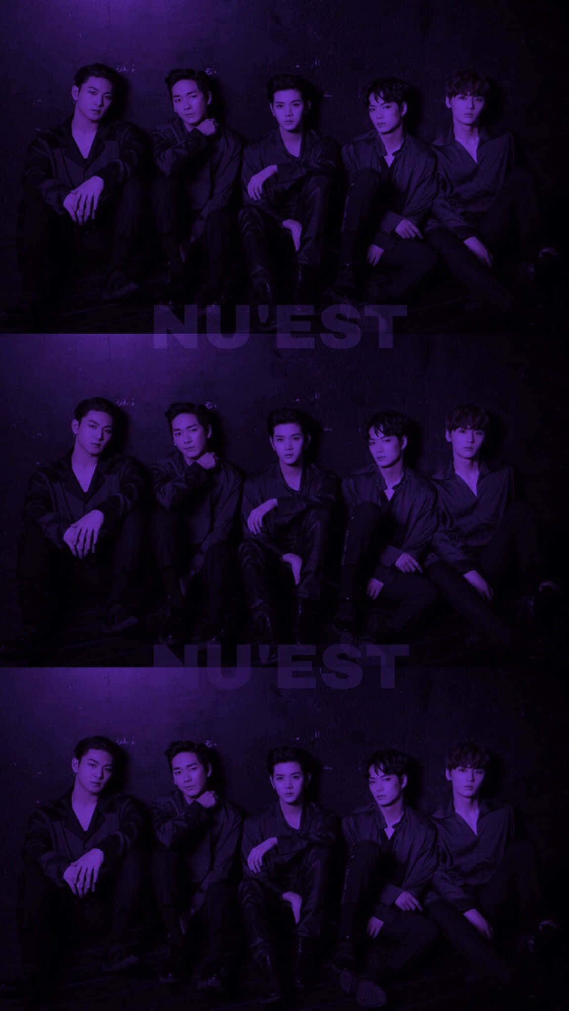 ダークバイオレット NU'EST K-POPグループ 壁紙