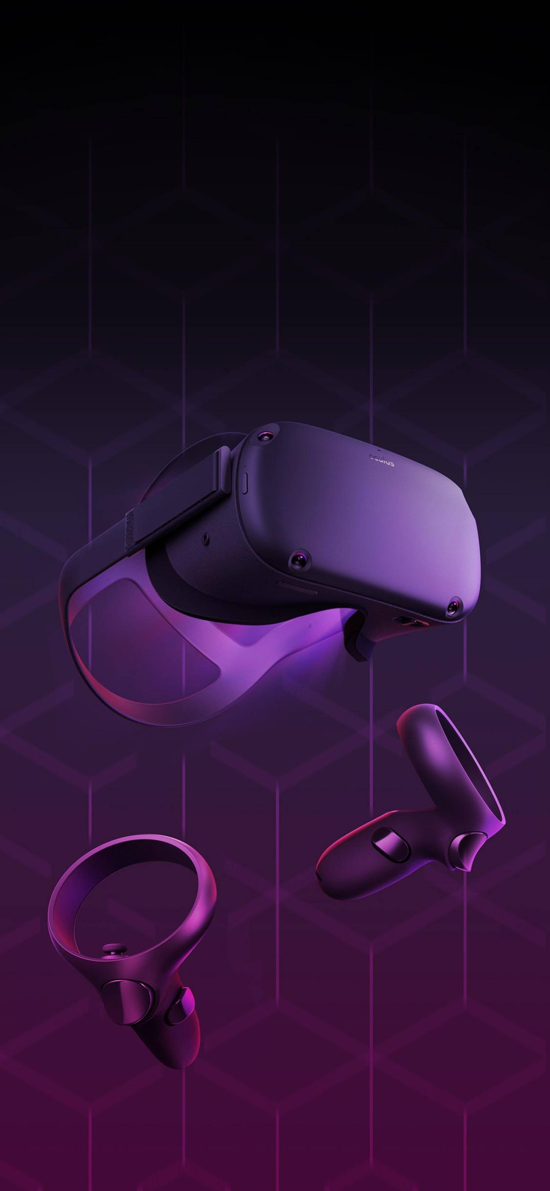 Oculus Quest 2 パープル系抽象アート 壁紙