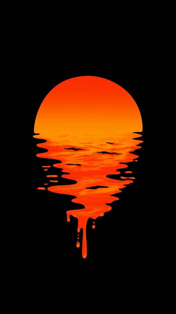OLED 夕日反射 壁紙