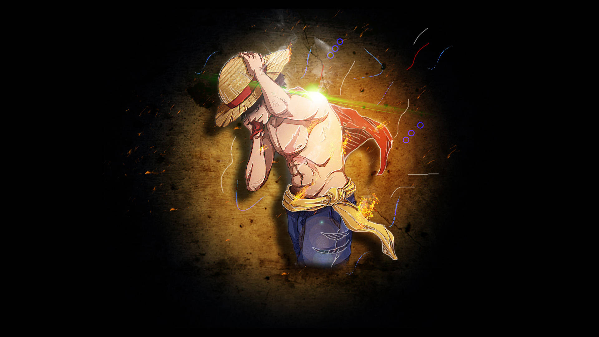 ONE PIECEアニメのルフィ 壁紙