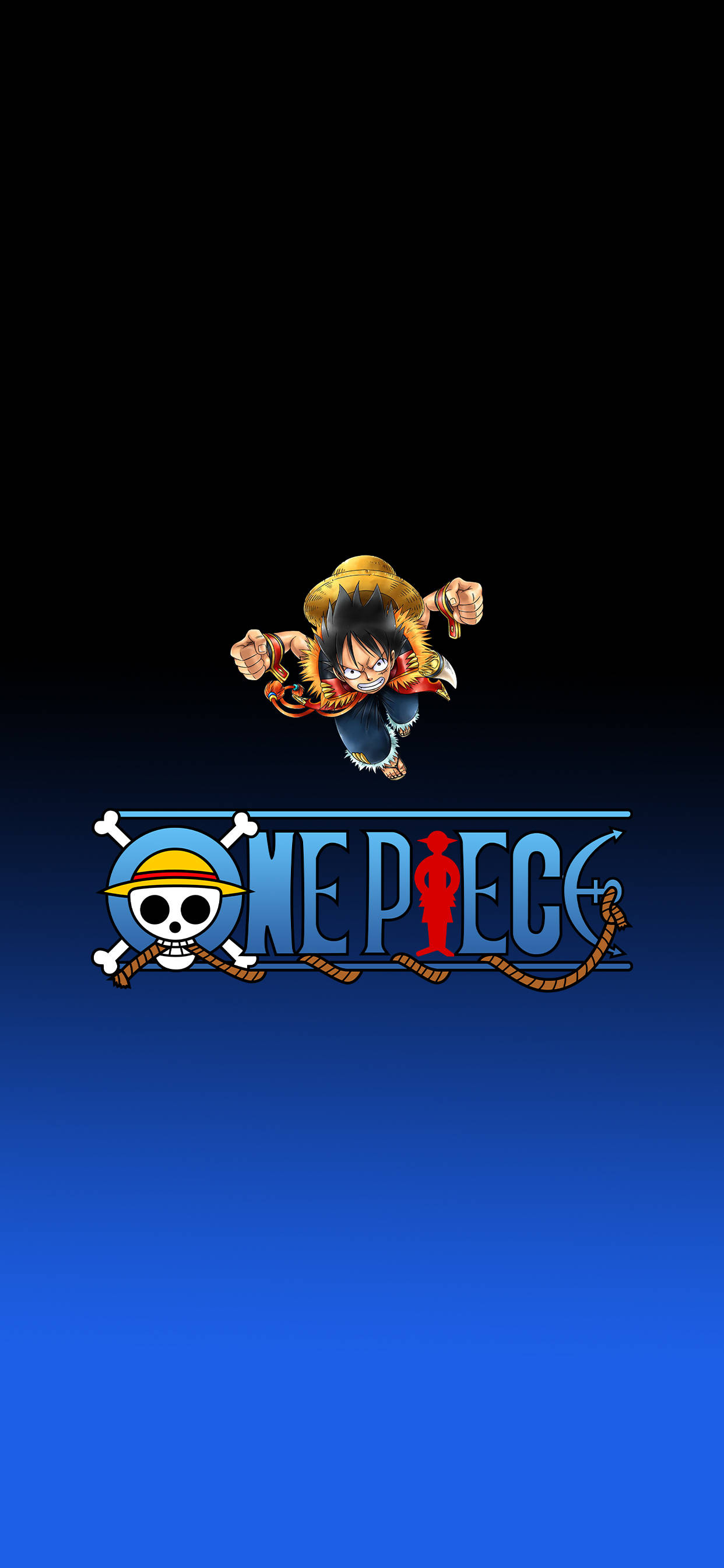 One Piece フォンロゴとルフィ 壁紙