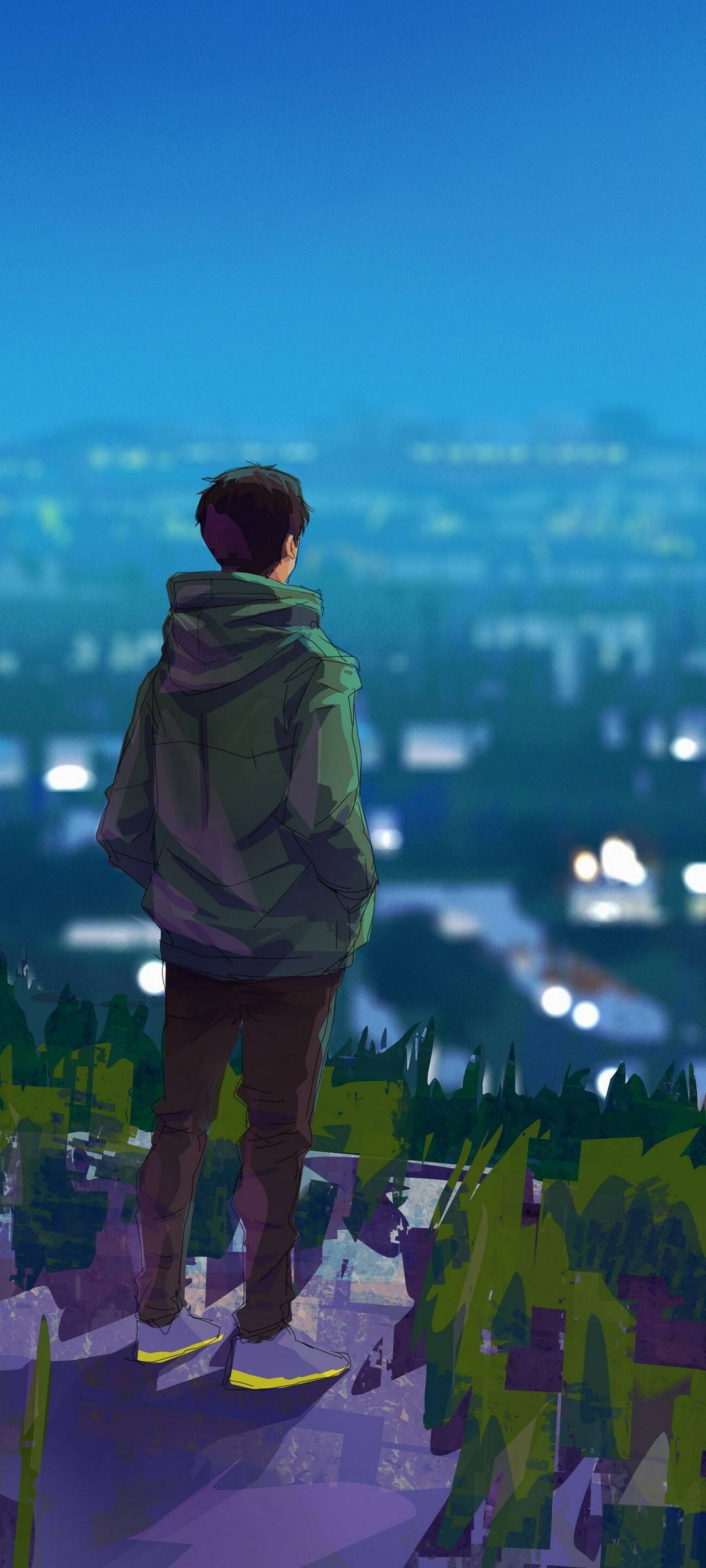 夢中になるアニメキャラクターのOneplus 9Rディスプレイ 壁紙