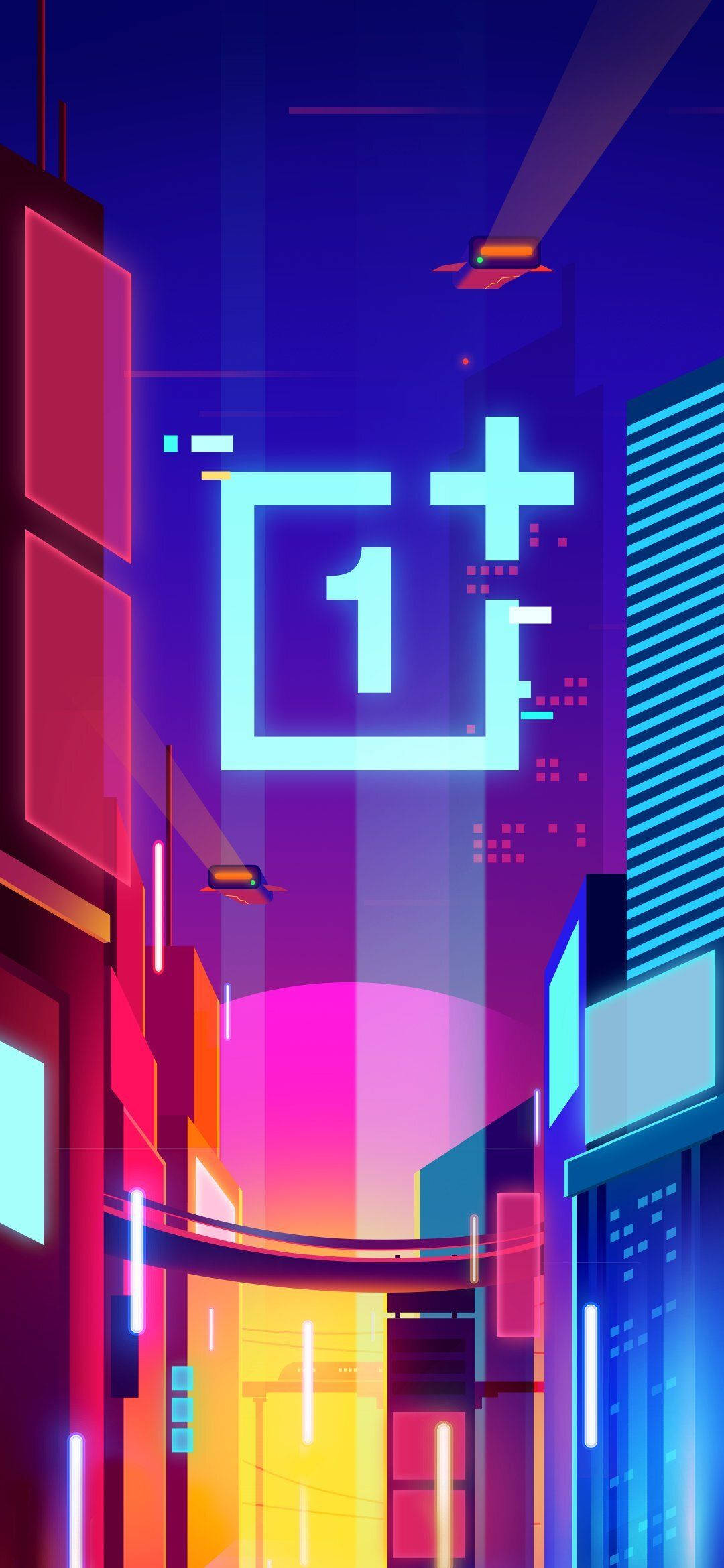 OnePlus シティライトアート 壁紙