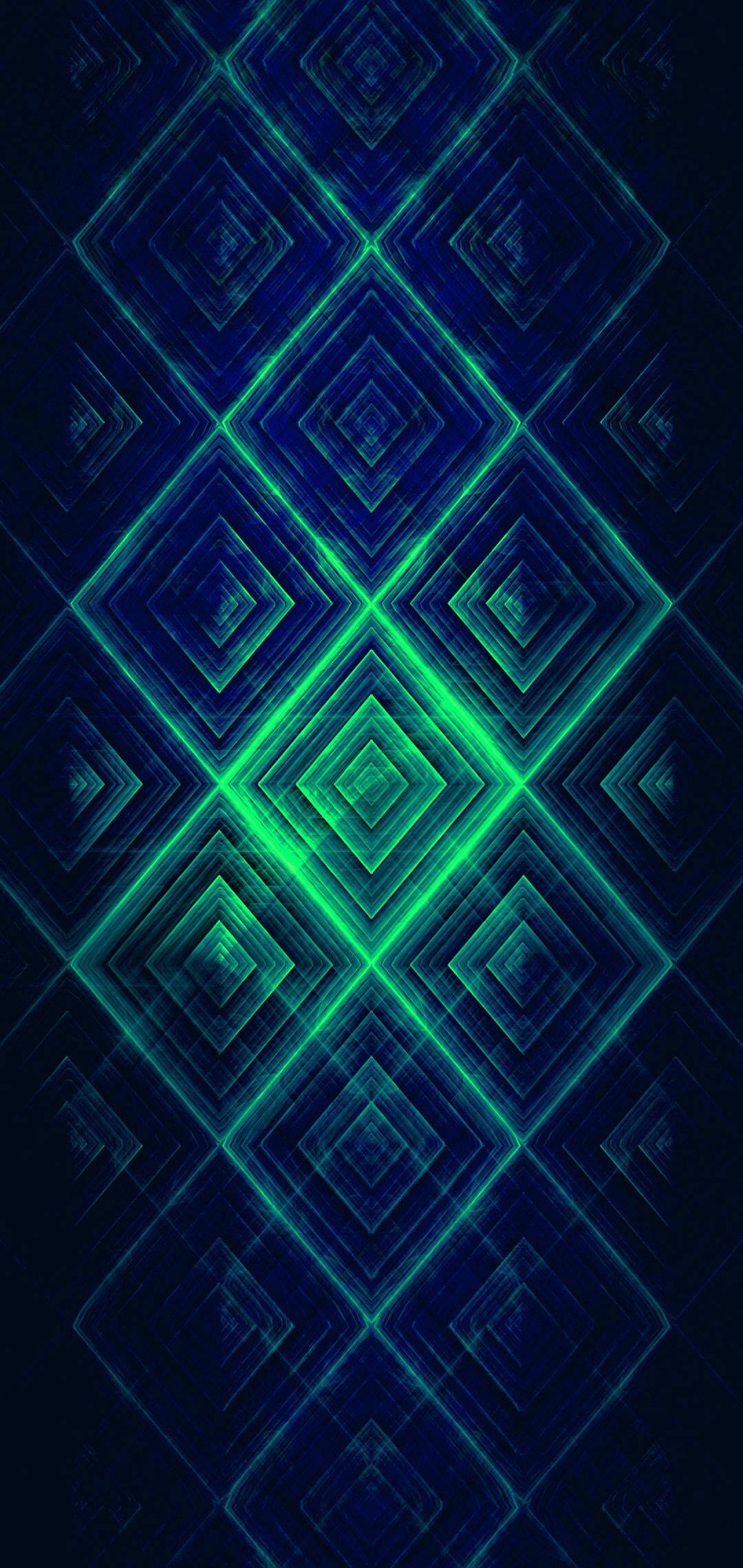 OnePlus グリーンダイヤモンドパターン 壁紙