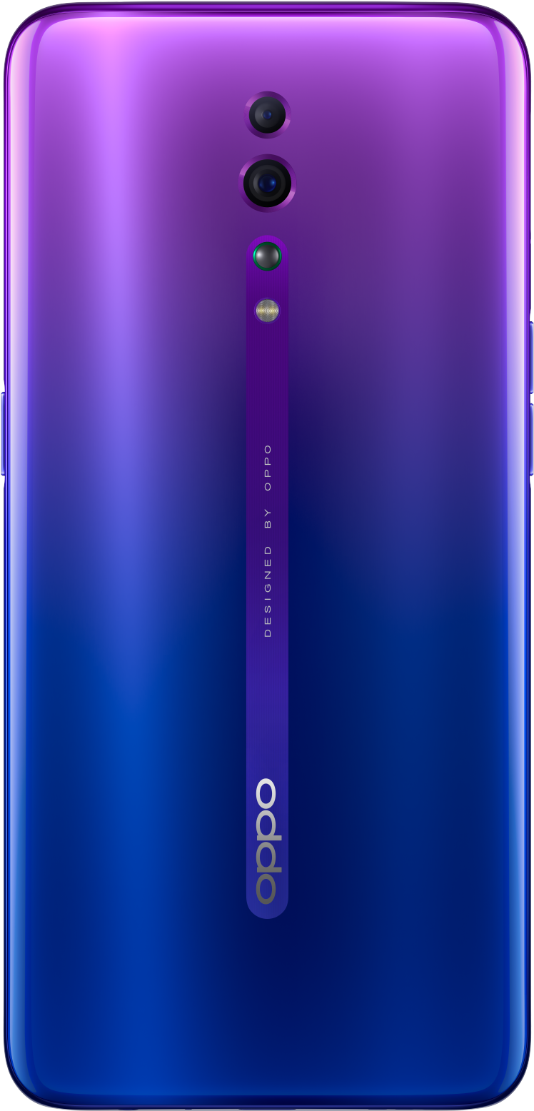 Oppoスマートフォン パープルグラデーション 背面カメラデザイン 壁紙