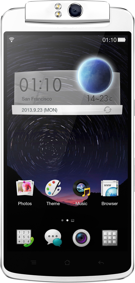 Oppoスマートフォン フロントビュー表示 壁紙